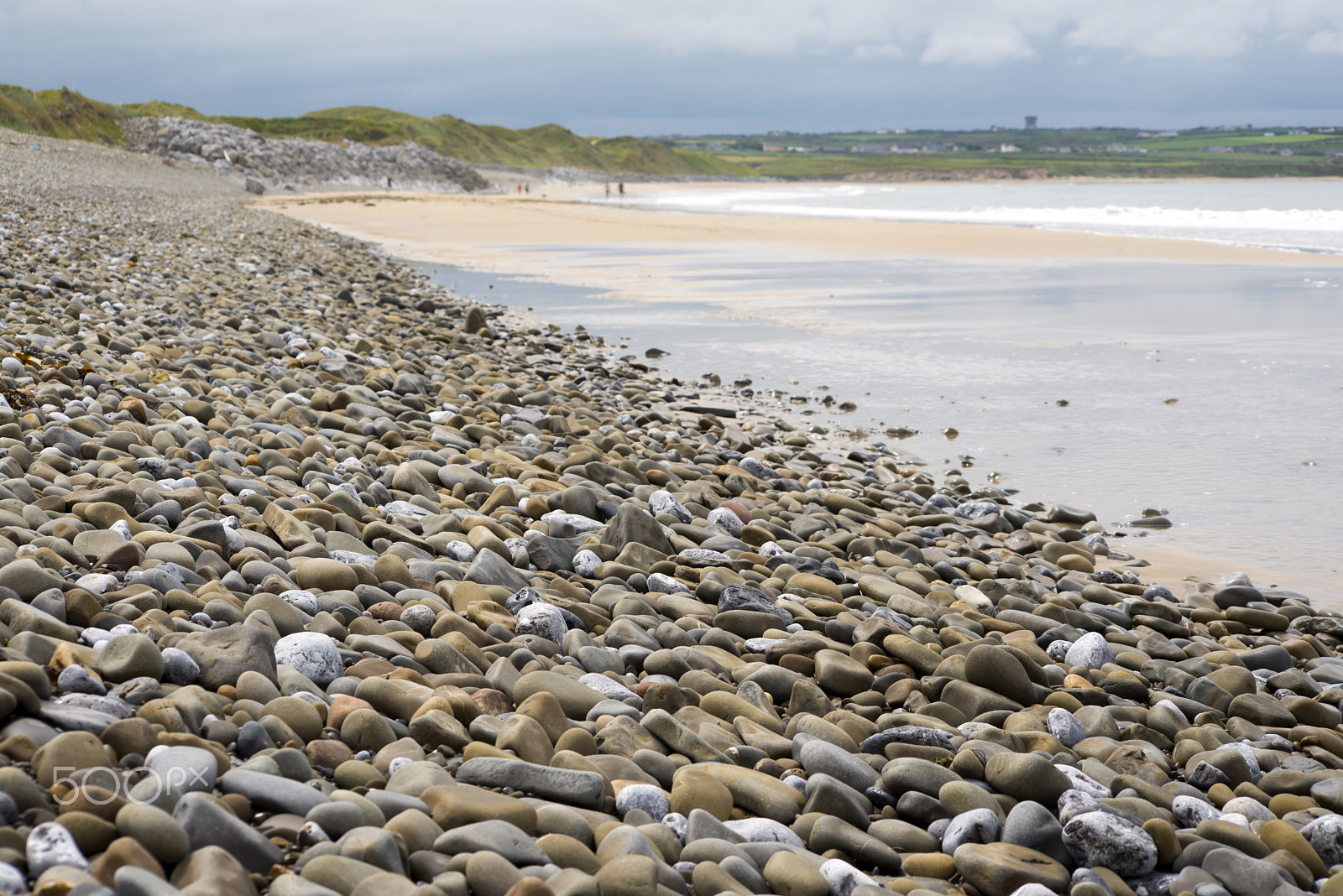 Sigma 70-300mm F4-5.6 APO DG Macro sample photo. Pebbled ballybunion beach beside the links photography