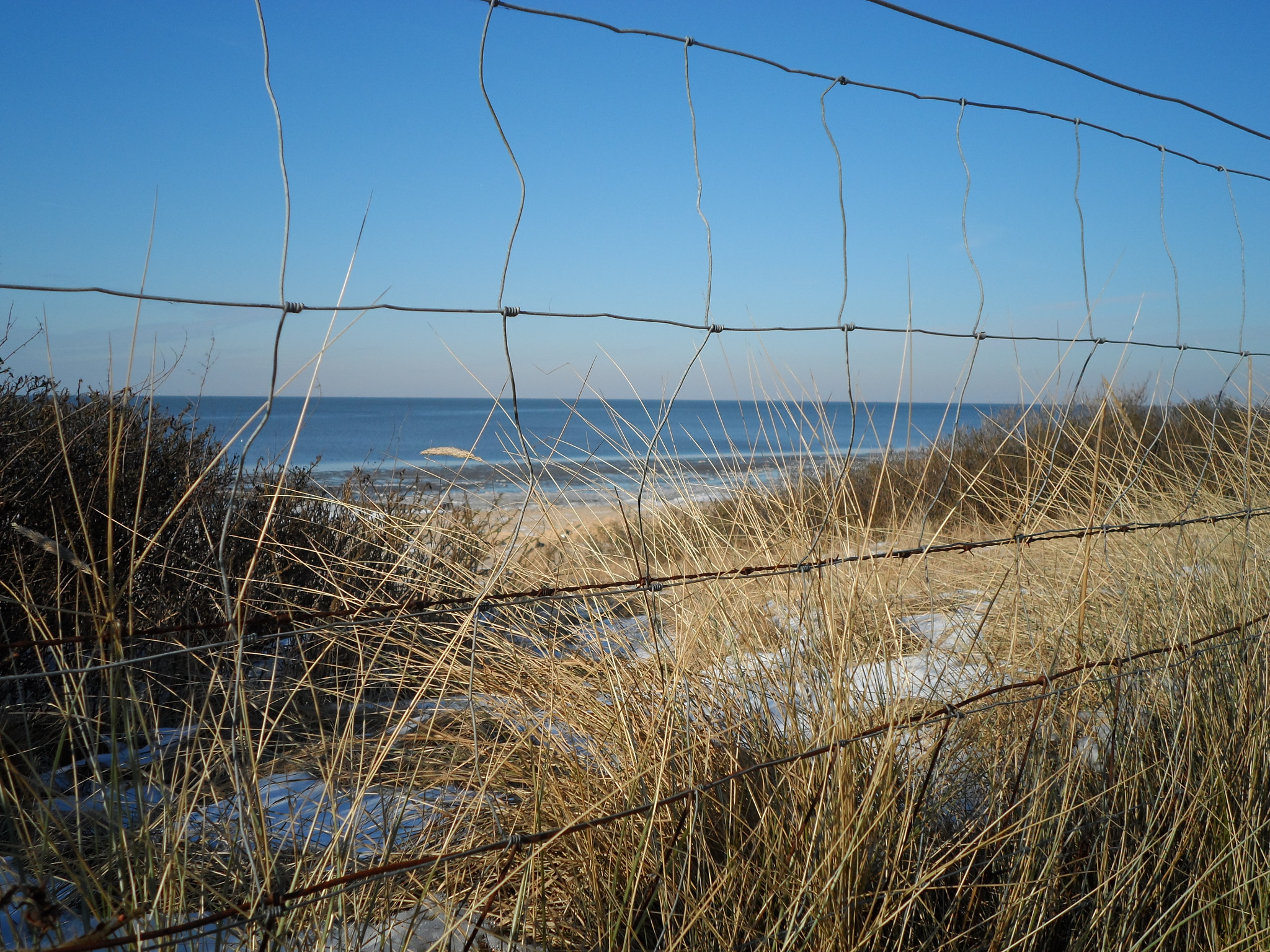 Samsung DV300 / DV300F / DV305F sample photo. Ocean behind the fence photography