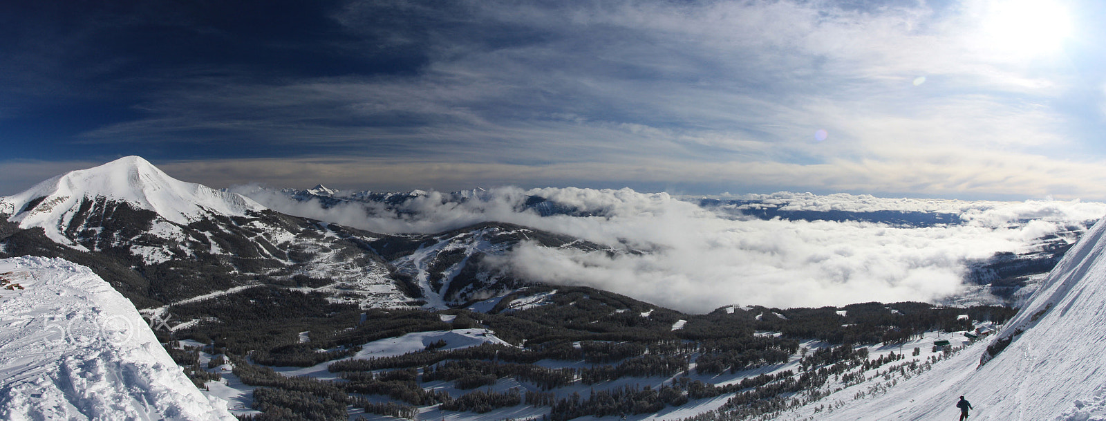Canon EOS 450D (EOS Rebel XSi / EOS Kiss X2) sample photo. Lone mountain panorama photography