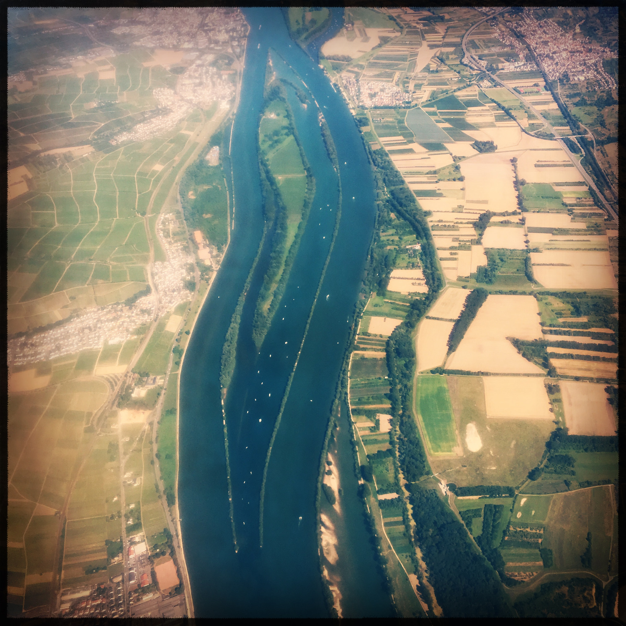 Hipstamatic 314 sample photo. River rhein from above photography