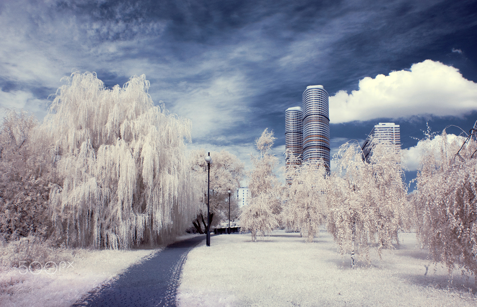 Nikon D70s sample photo. Infrared cityscape photography