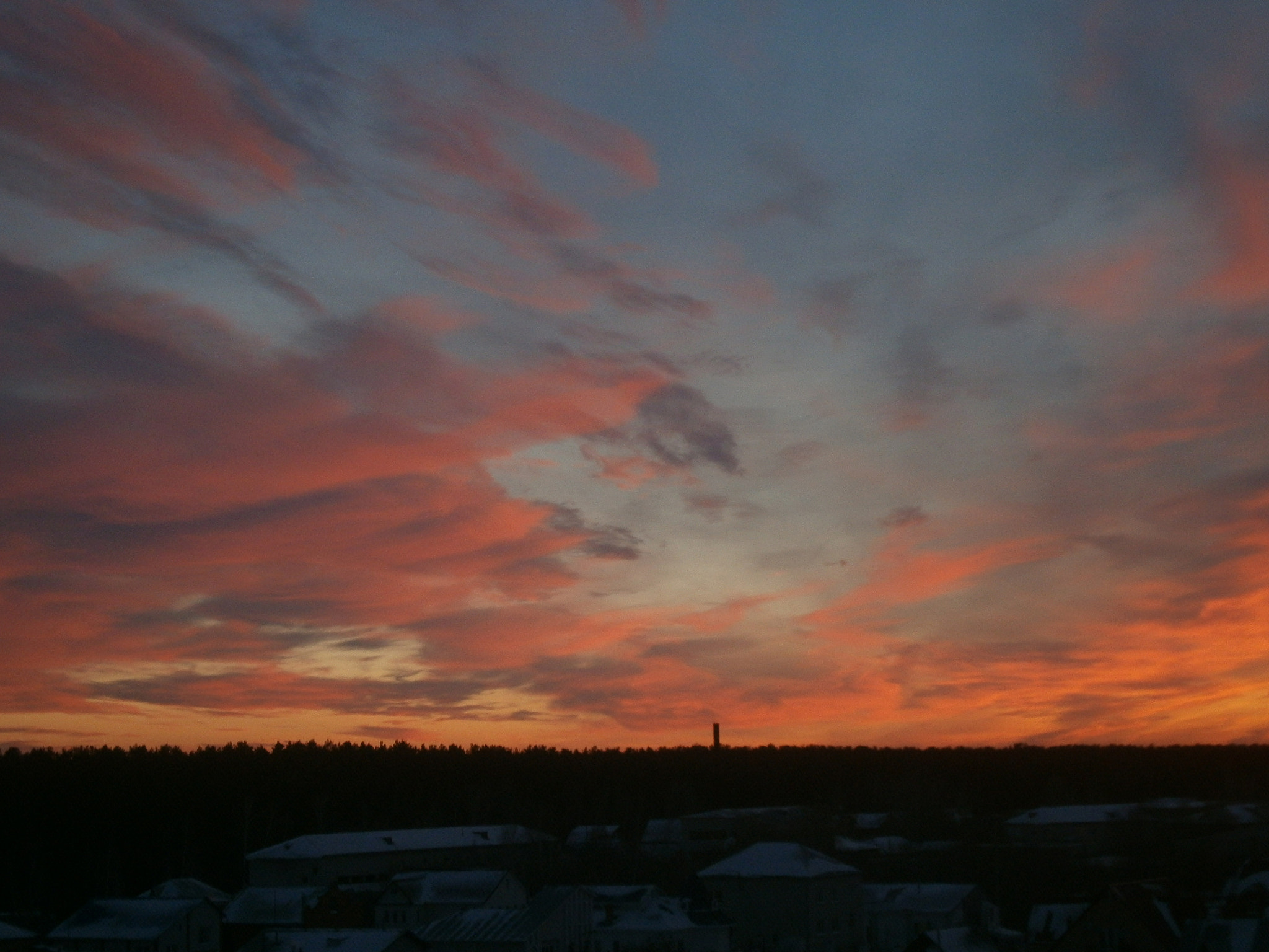 Olympus VG120,D705 sample photo. Nightfall photography