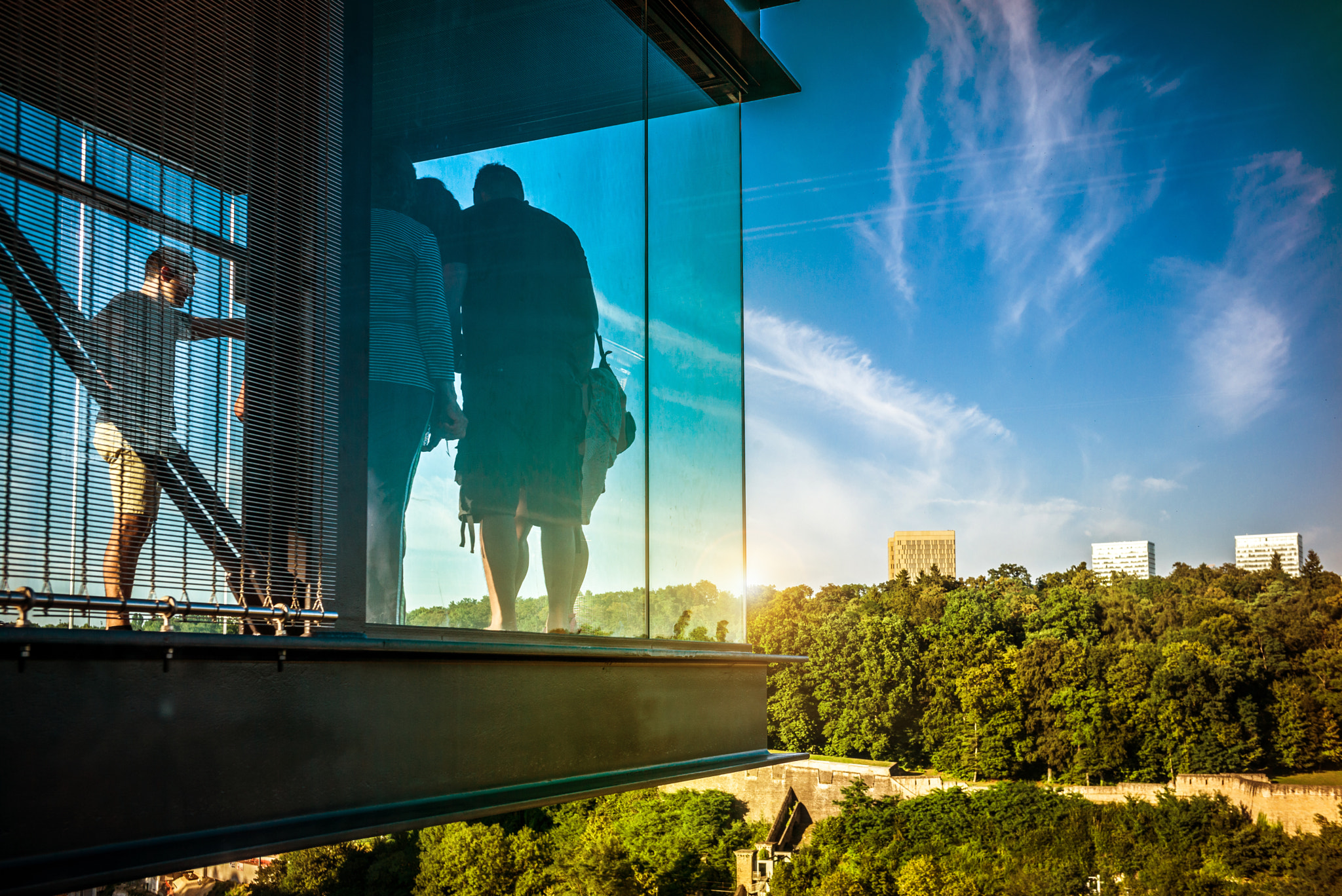 Summicron 1:2/50 Leitz sample photo. Panoramic elevator in luxembourg photography