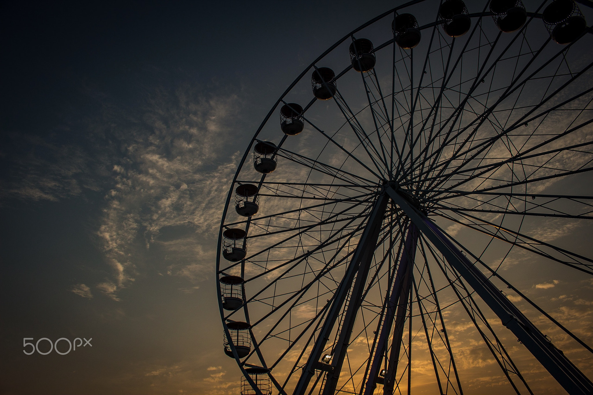 Fairground sunset