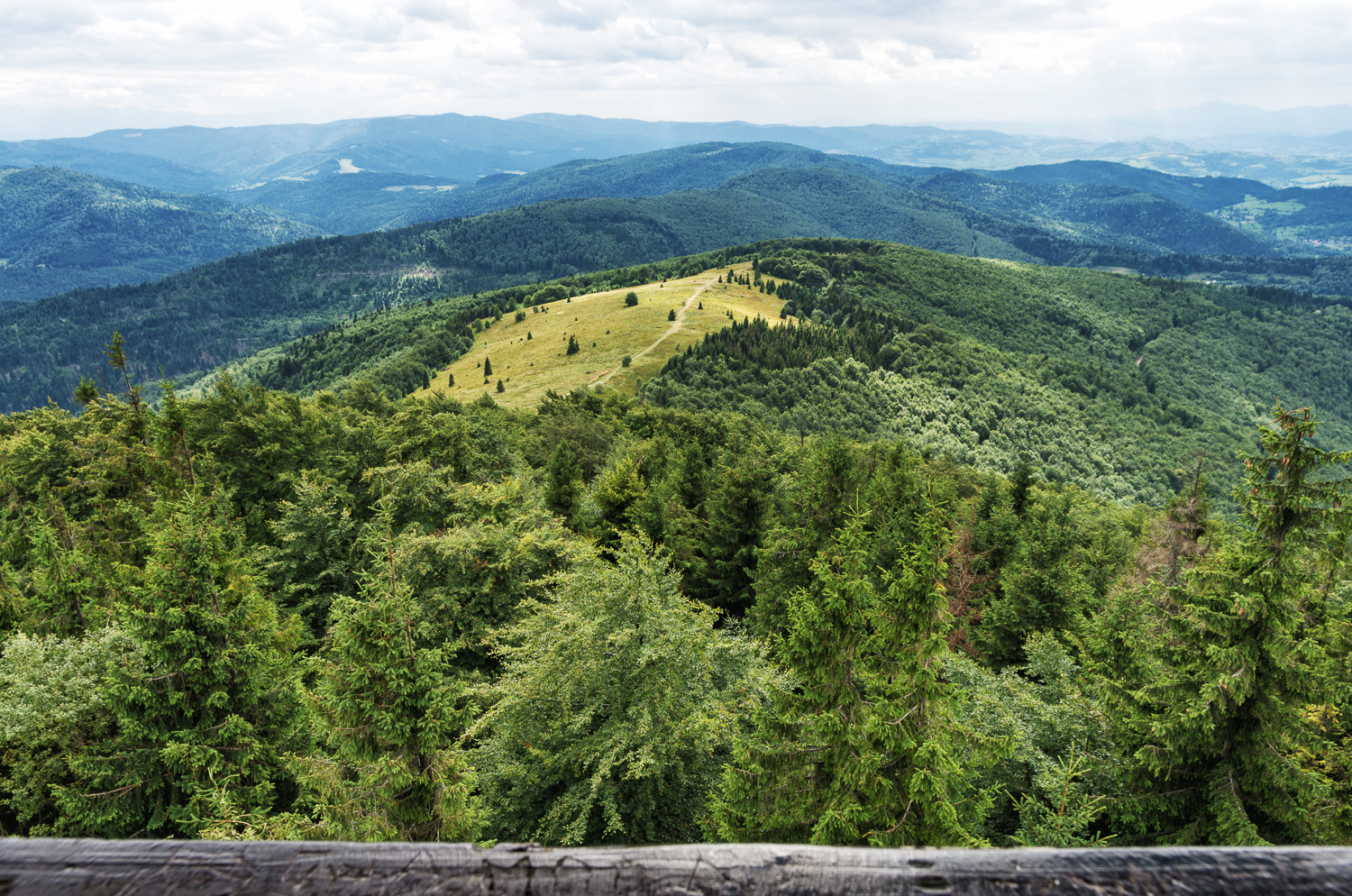 Pentax K-5 IIs sample photo. View from mogielica mountain viewing tower beskid wyspowy poland photography
