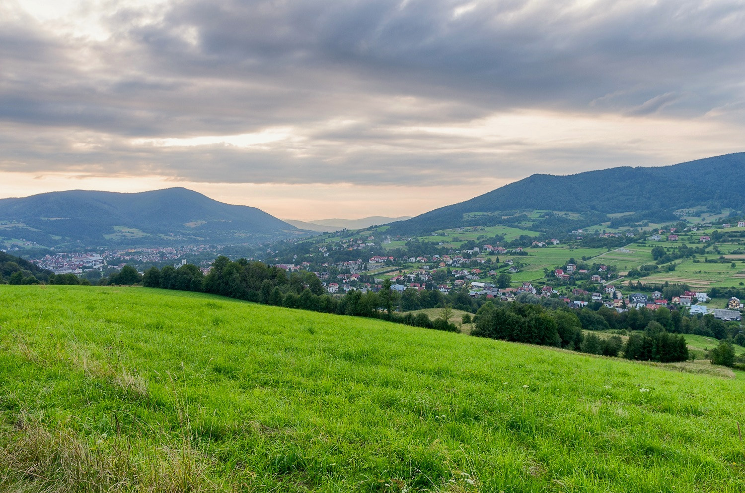 Pentax K-5 IIs sample photo. View over mszana dolna beskid wyspowy poland photography