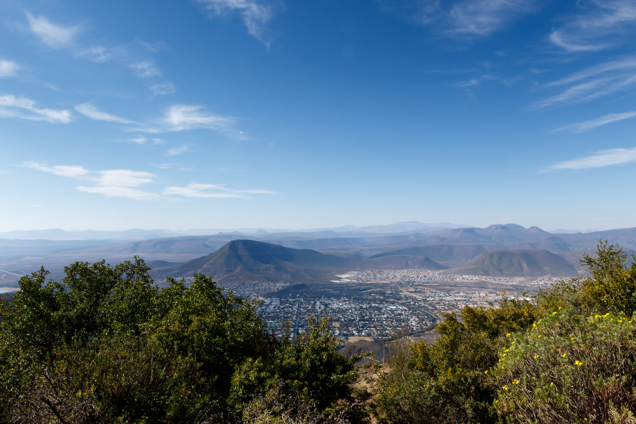 Canon EF 300mm f/2.8L sample photo. The town view - graaff-reinet landscape photography
