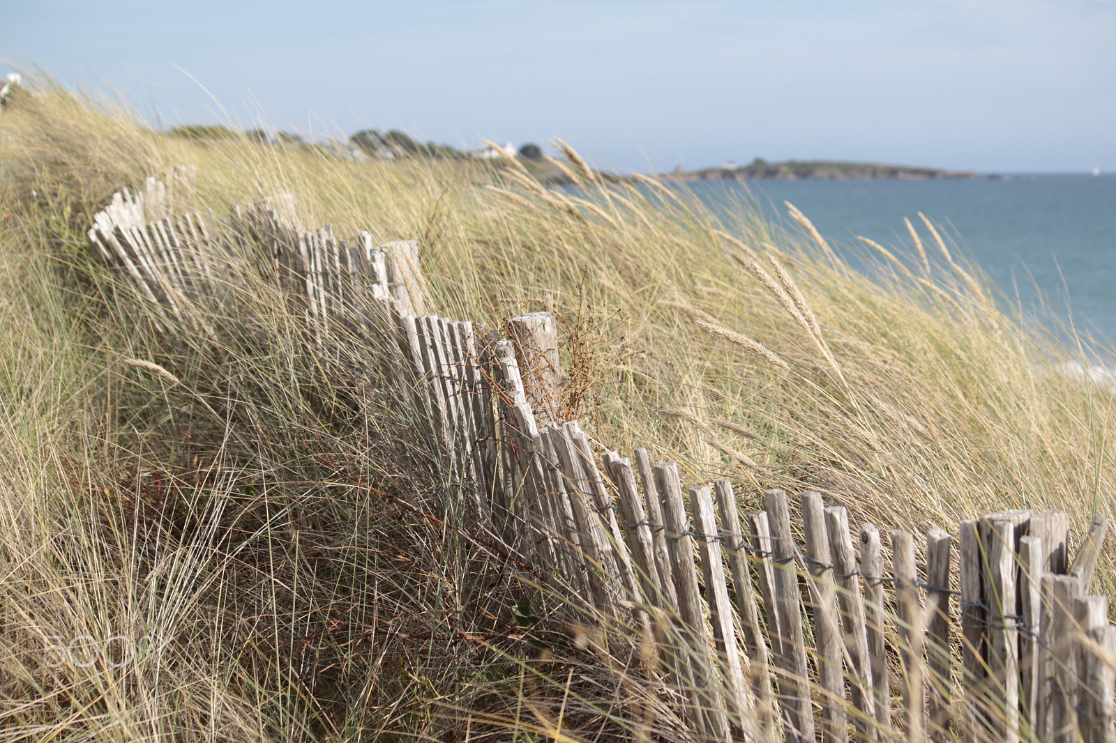 Canon EOS 7D Mark II + Canon EF-S 55-250mm F4-5.6 IS sample photo. Charming fence by the beach photography