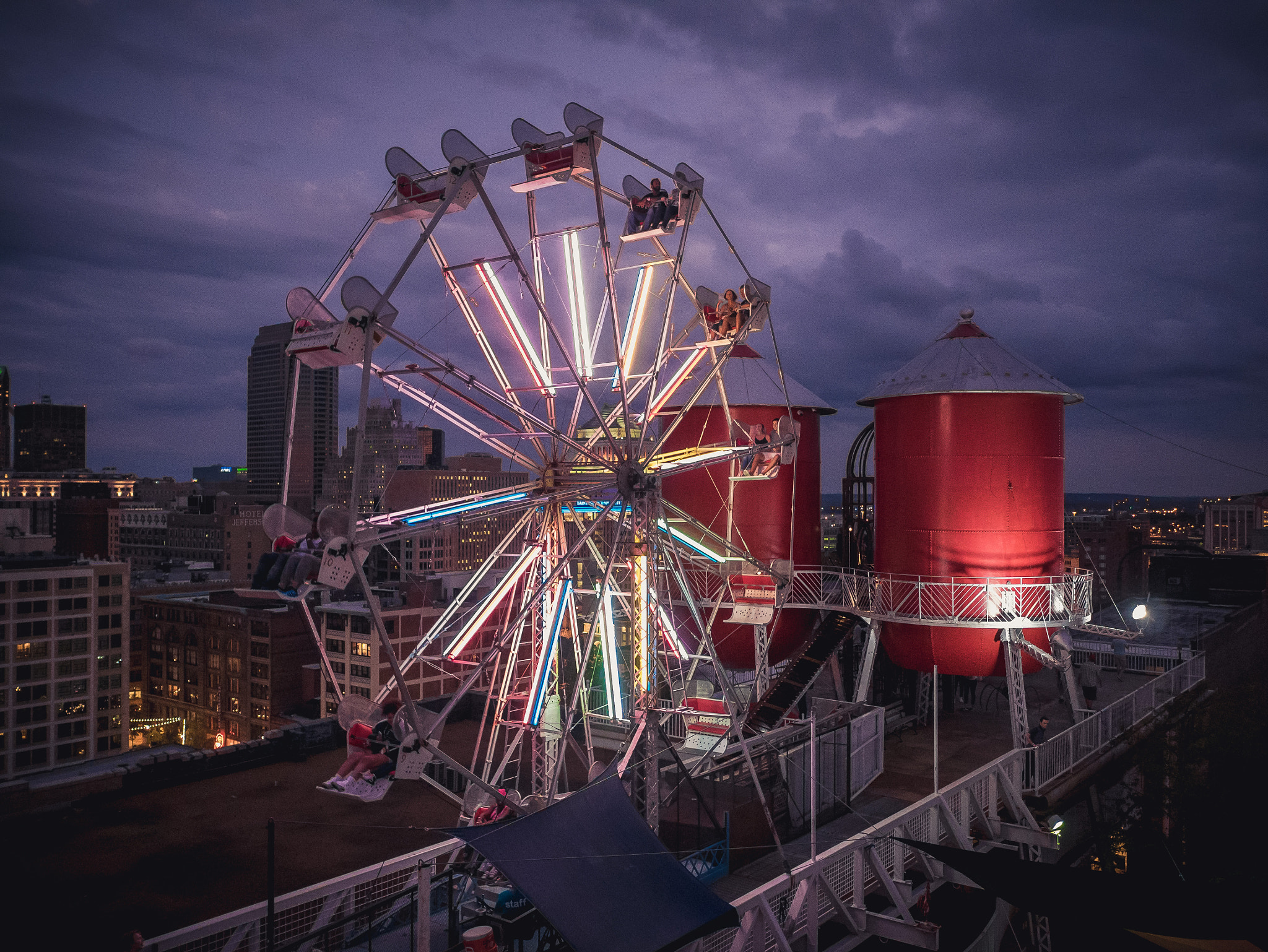 Panasonic Lumix DMC-GM1 sample photo. Rooftop ferris wheel photography