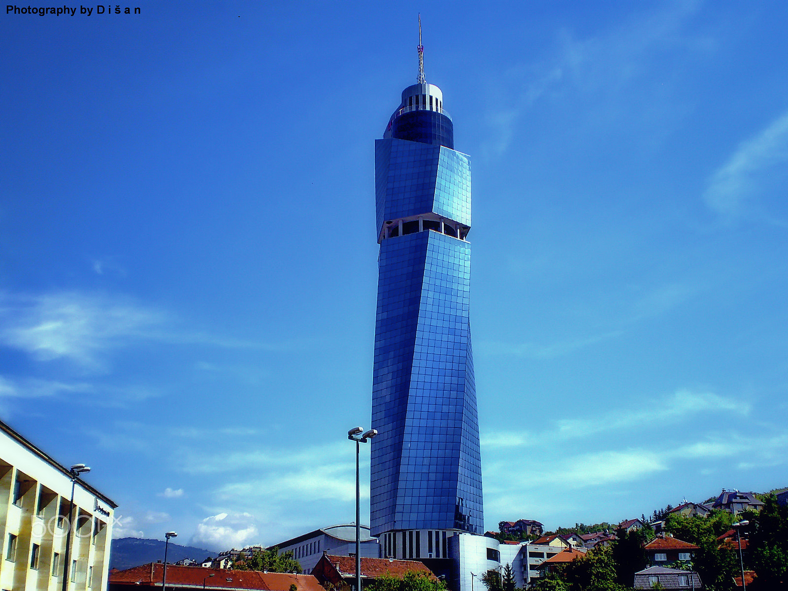 Olympus FE210,X775 sample photo. Tower "avaz"  sarajevo (175m) photography