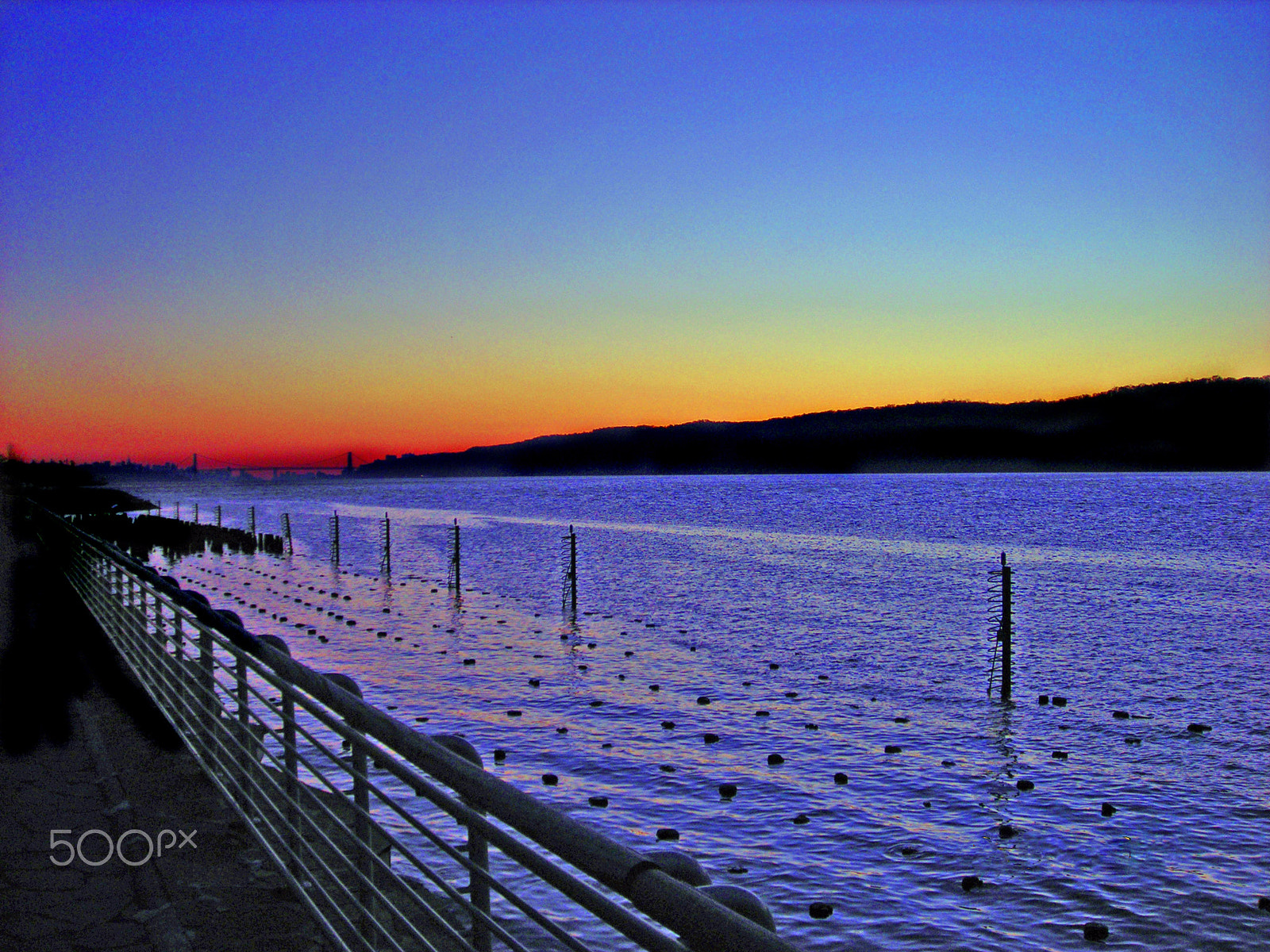 Nikon COOLPIX L3 sample photo. Hudson river by dusk yonkers dscn0513_edited_b photography