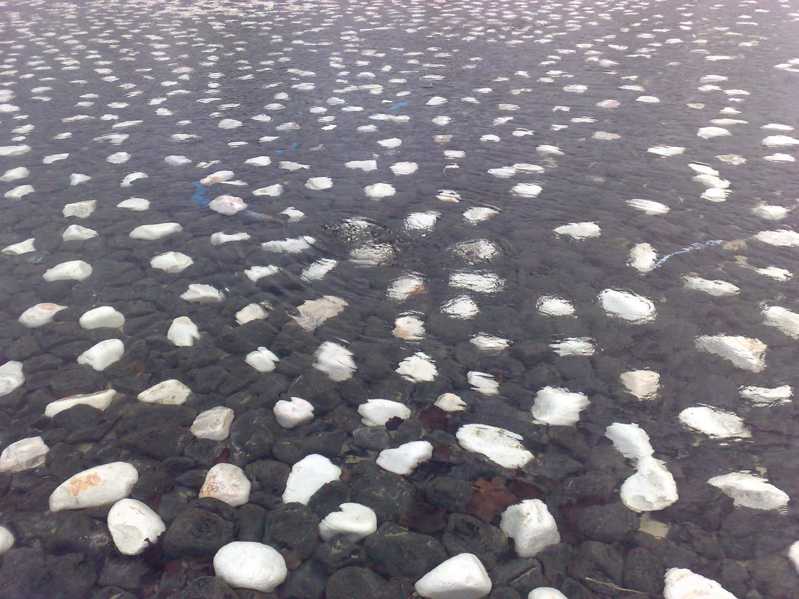 Nokia N95 sample photo. Blocks of stone under water  photography
