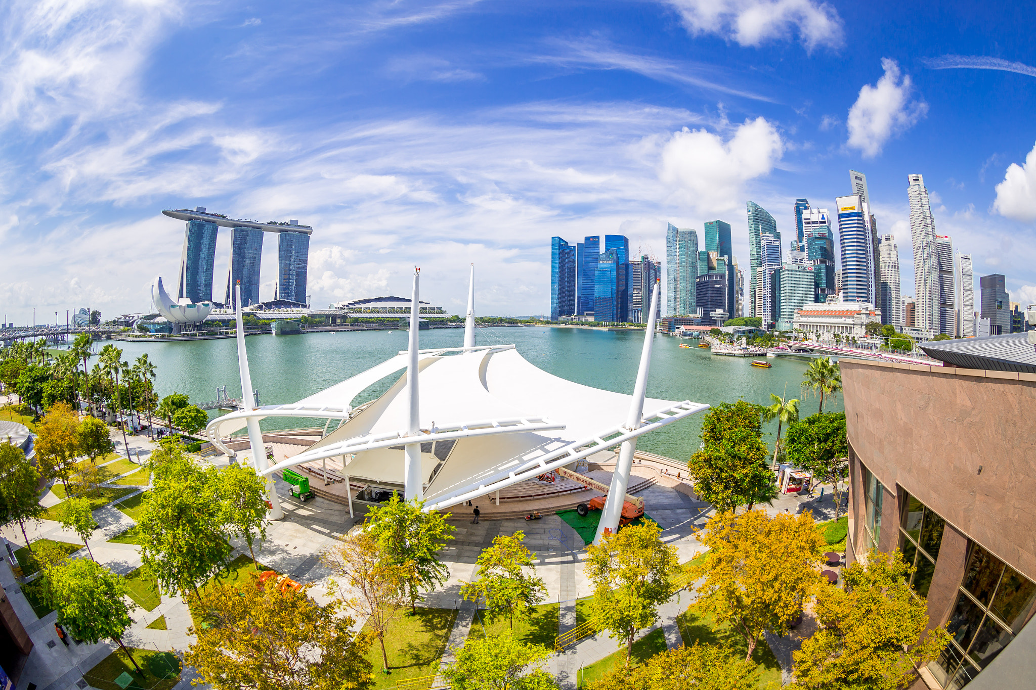 Canon EOS 6D + Canon EF 8-15mm F4L Fisheye USM sample photo. Singapore cityscape photography