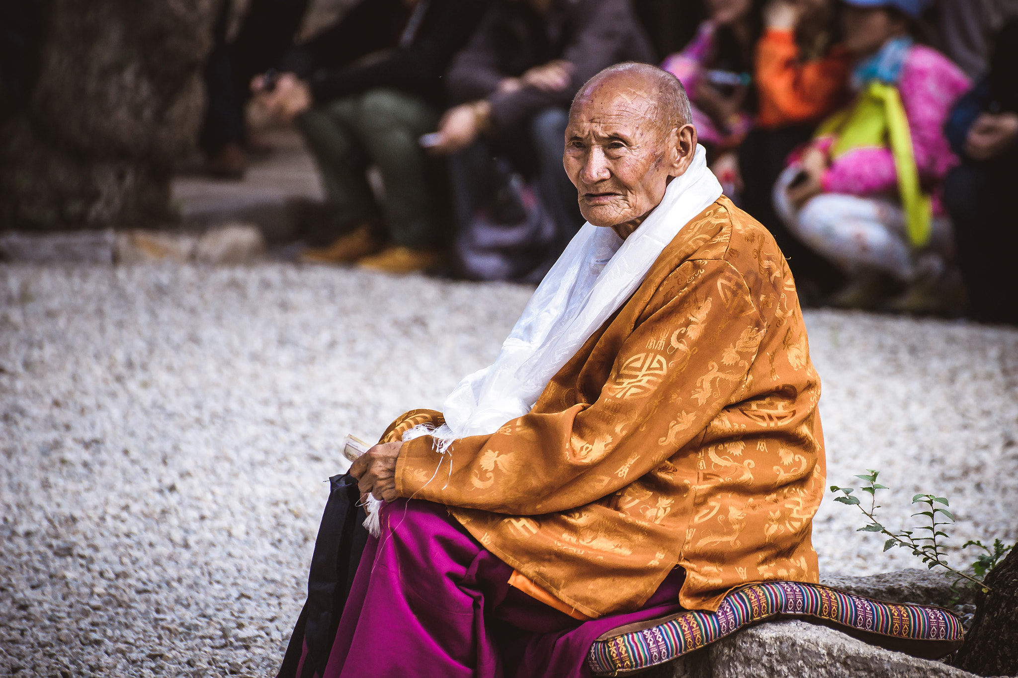 Tamron SP 70-300mm F4-5.6 Di USD sample photo. Old tibetan lama photography