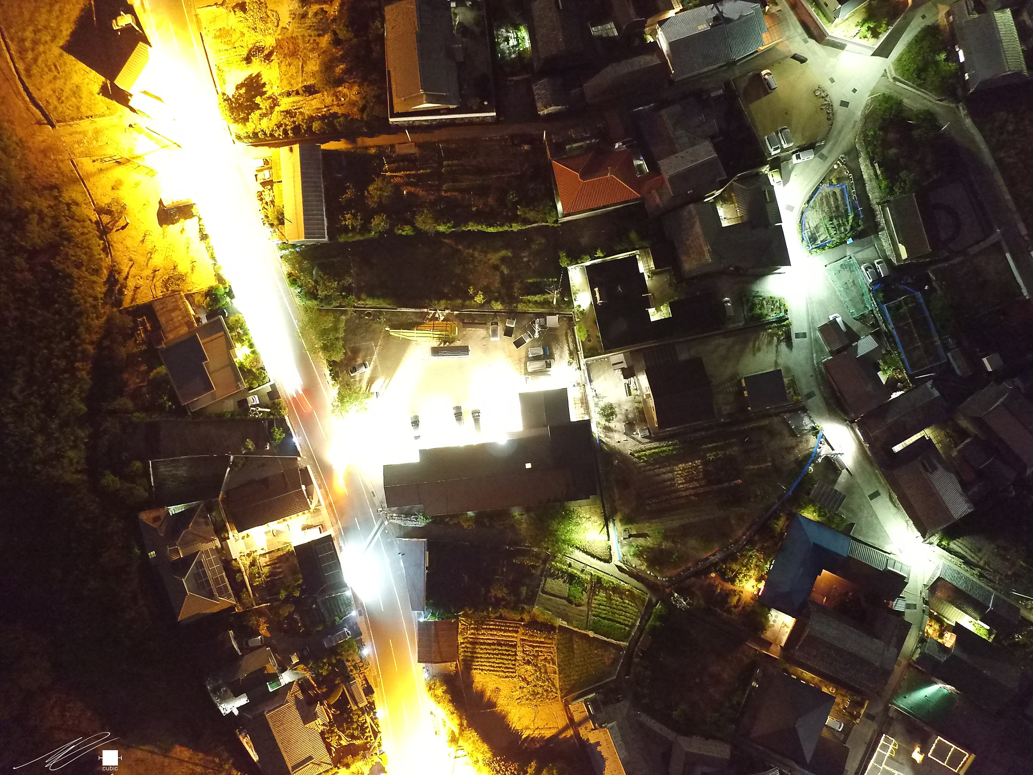 DJI FC550 sample photo. Lights in town photography
