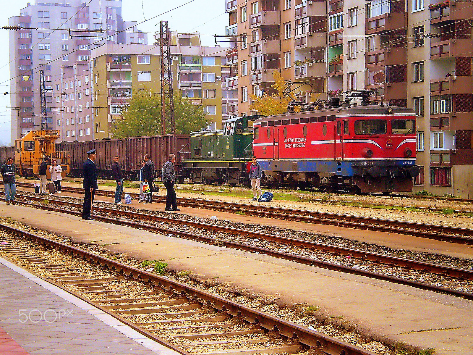 Olympus FE210,X775 sample photo. Railway station   zenica - bih photography
