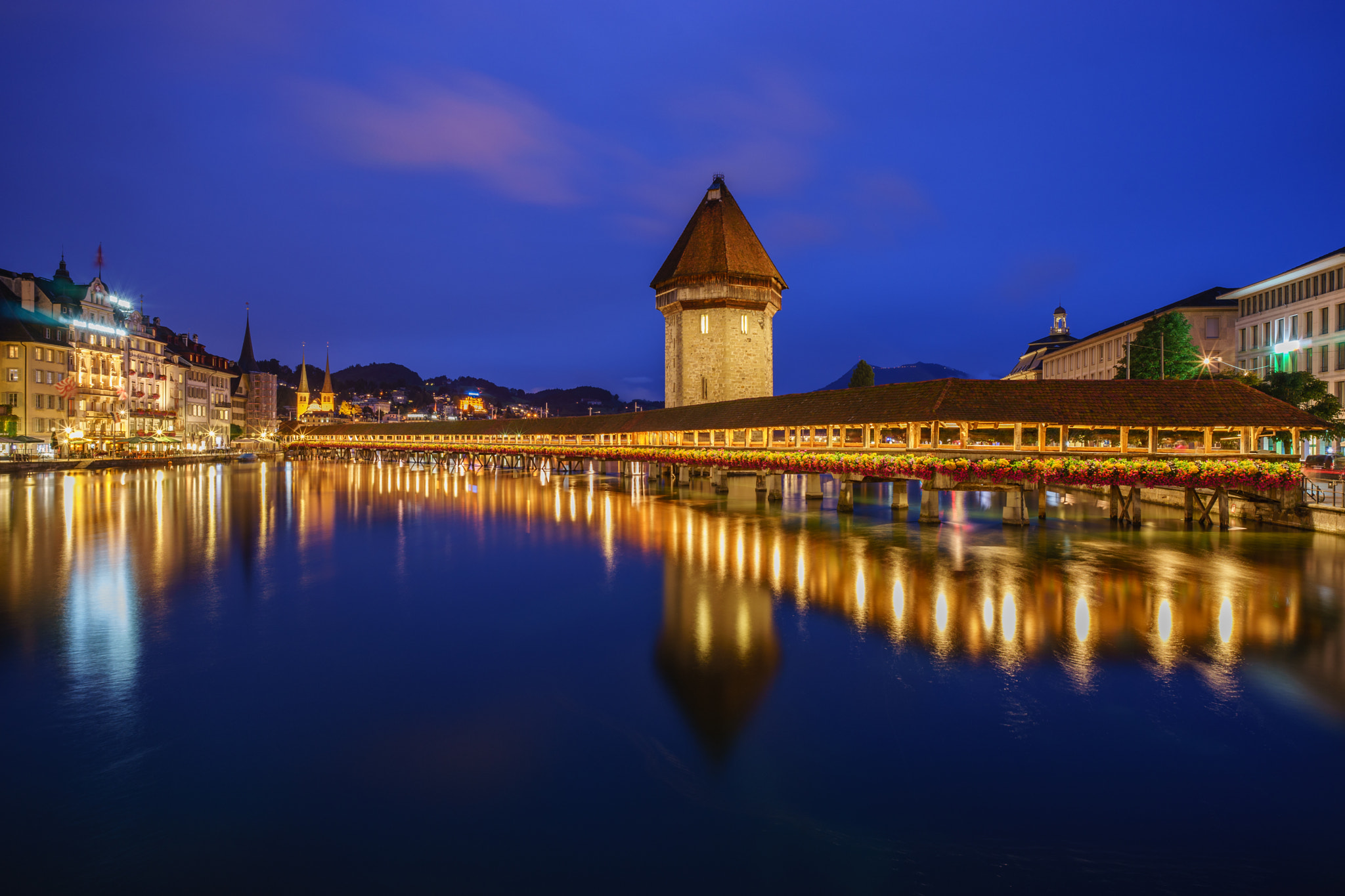 Sony a7 + E 21mm F2.8 sample photo. Night in lucerne photography