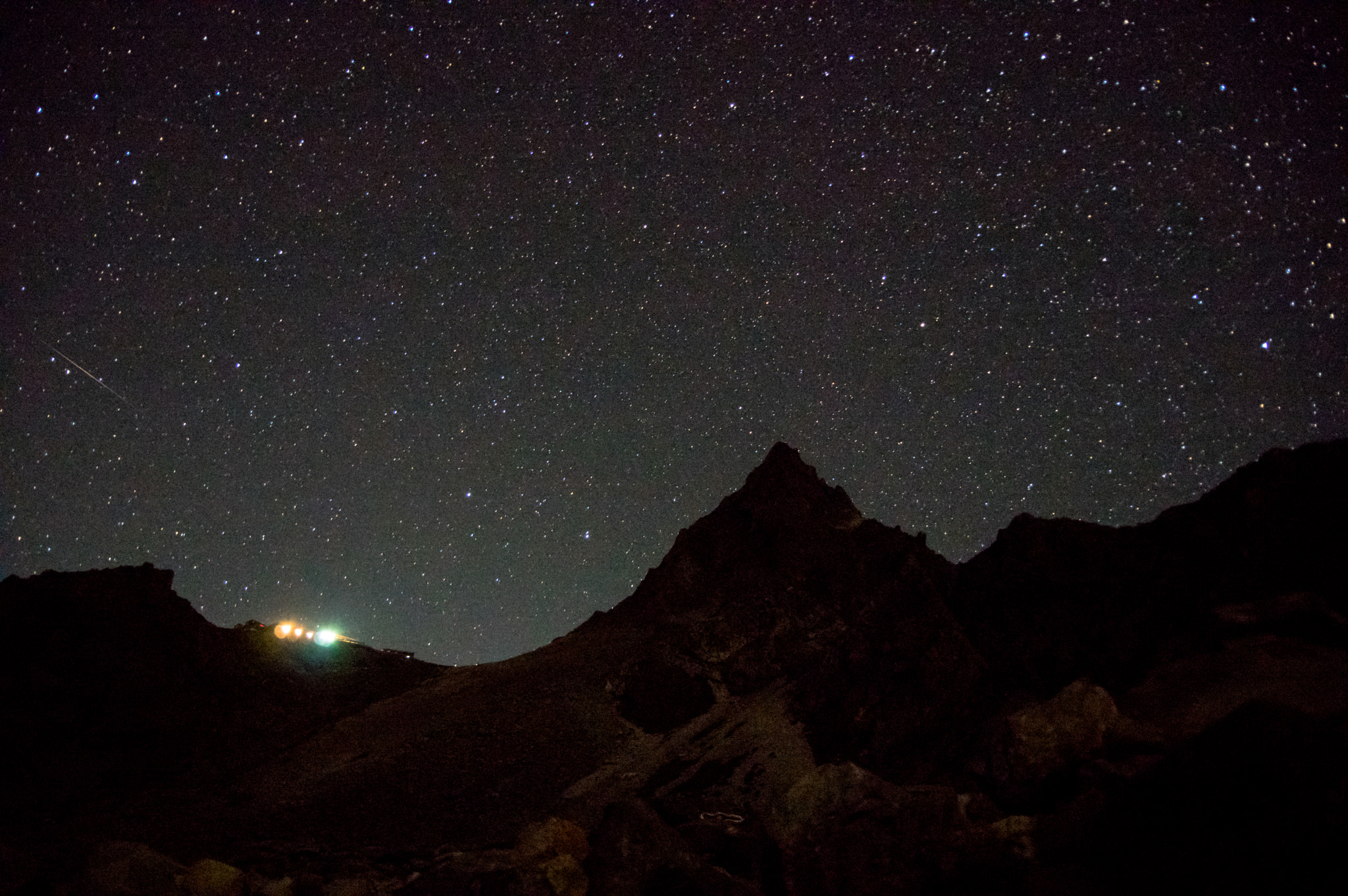 Pentax K-3 II sample photo. Stars behind the mt.yari photography
