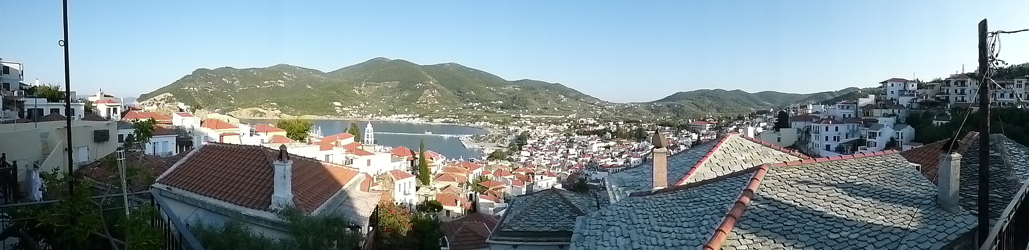 Panasonic DMC-FT30 sample photo. Panoramic skopelos island photography