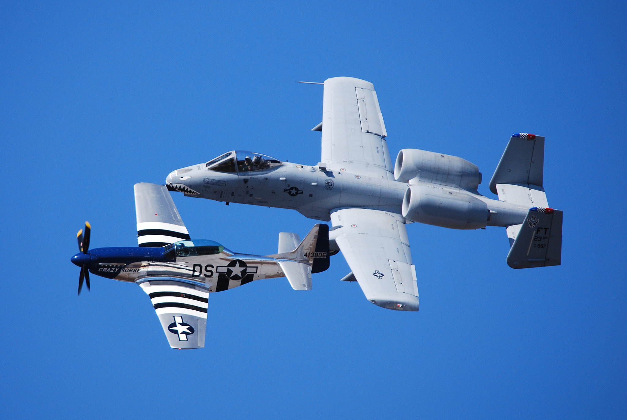 Nikon D60 sample photo. P-51 and a-10 photography