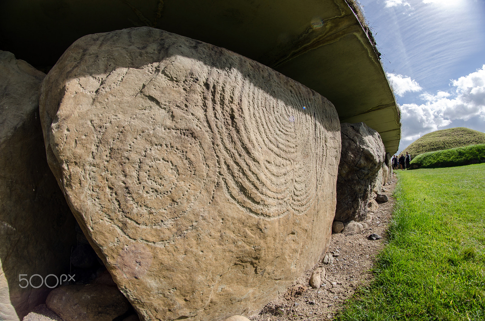 Nikon D7000 + Samyang 8mm F3.5 Aspherical IF MC Fisheye sample photo. Knowth kerb photography