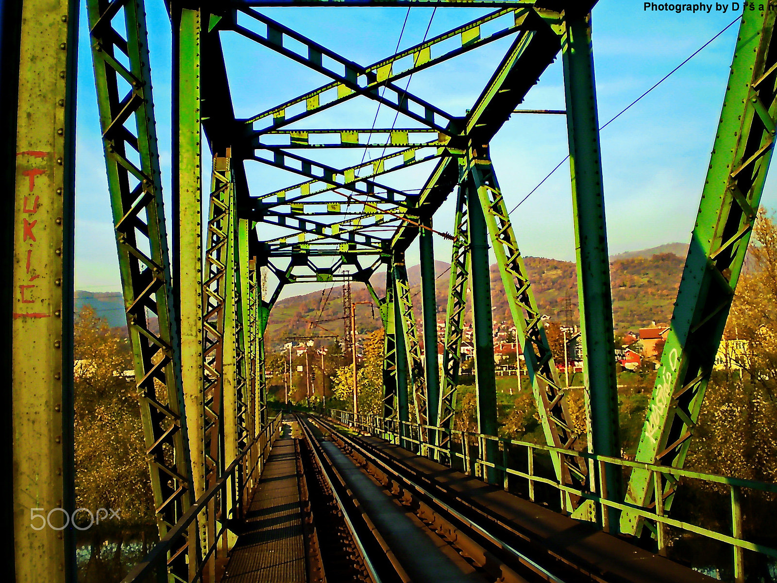 Olympus FE210,X775 sample photo. Rail bridge photography