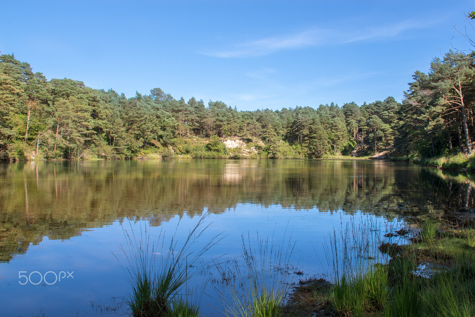 Canon EF 75-300mm F4.0-5.6 IS USM sample photo. Blue pool in dorset photography