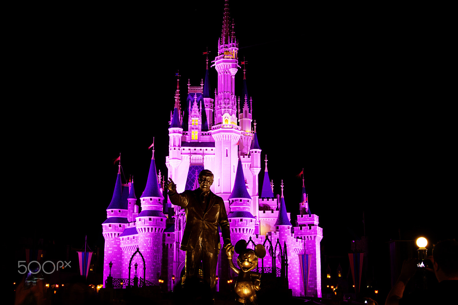 Canon EOS 450D (EOS Rebel XSi / EOS Kiss X2) sample photo. Walt and mickey at the castle photography