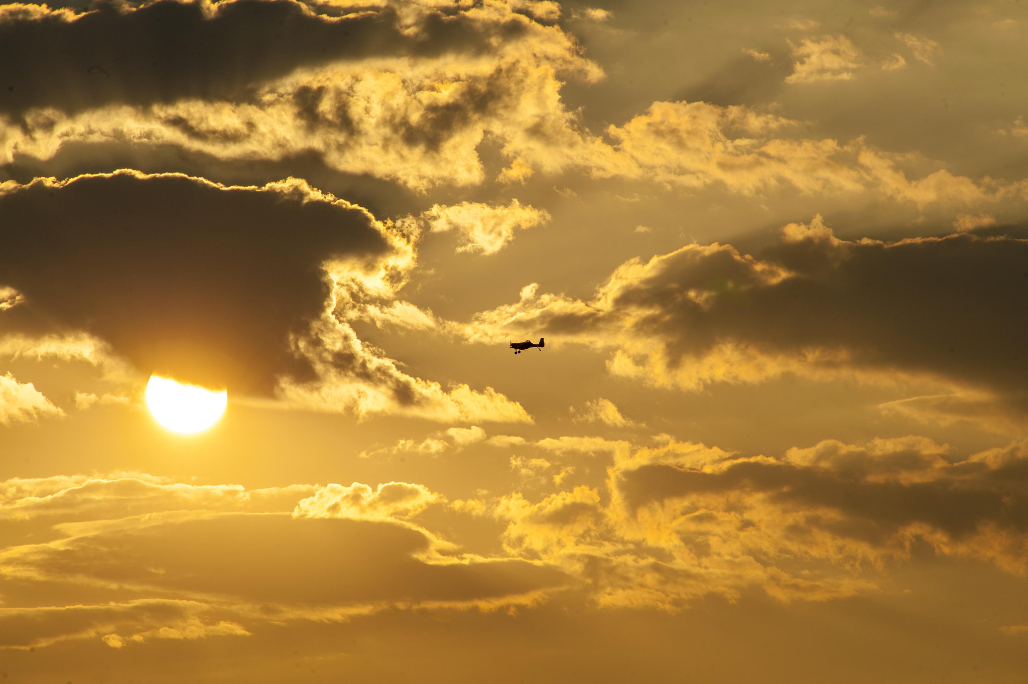 Nikon D700 + AF Nikkor 300mm f/4 IF-ED sample photo. Plane lost in sunset!!! photography