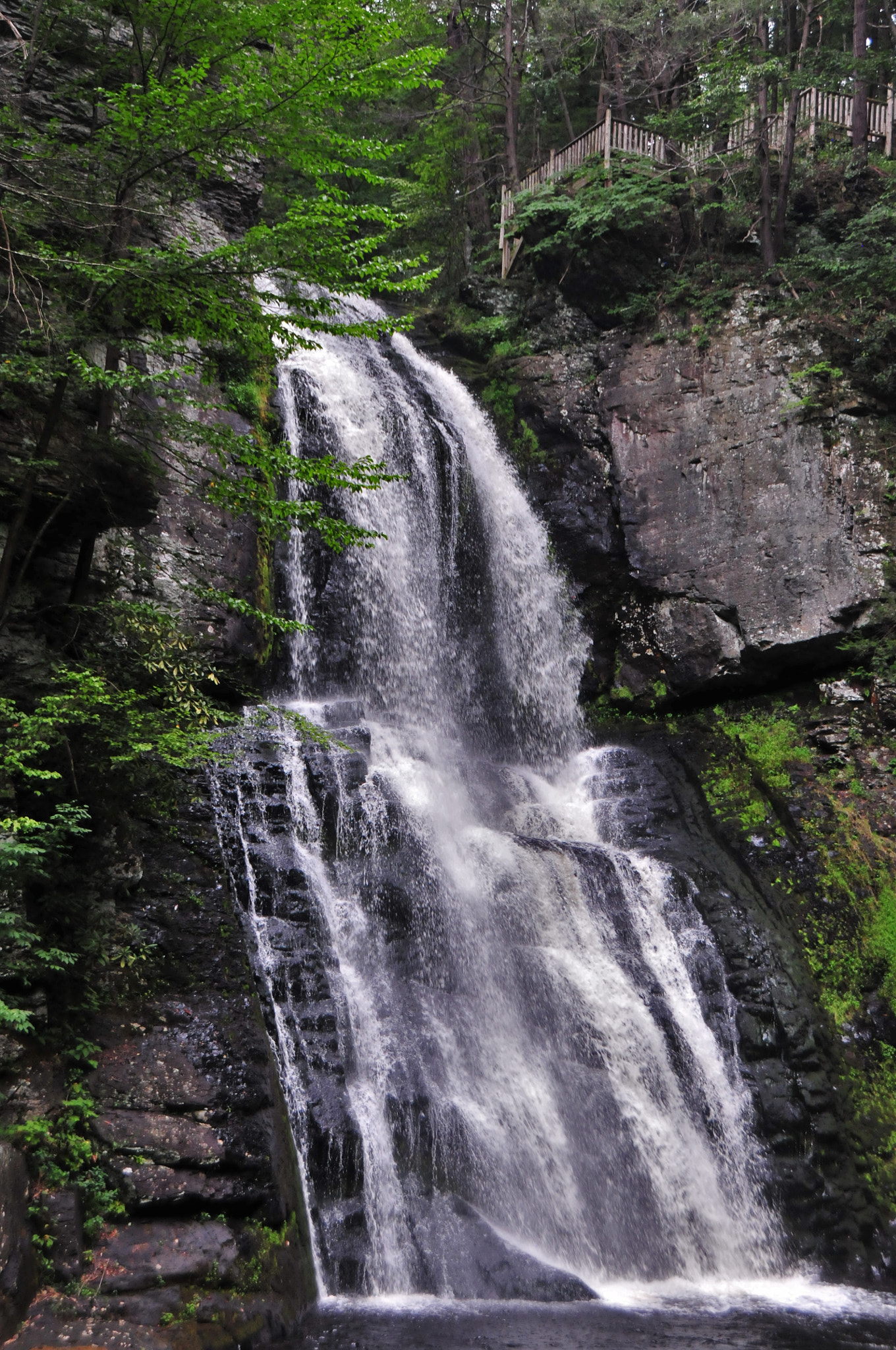 Nikon D300 sample photo. Bushkill main fall (color) photography