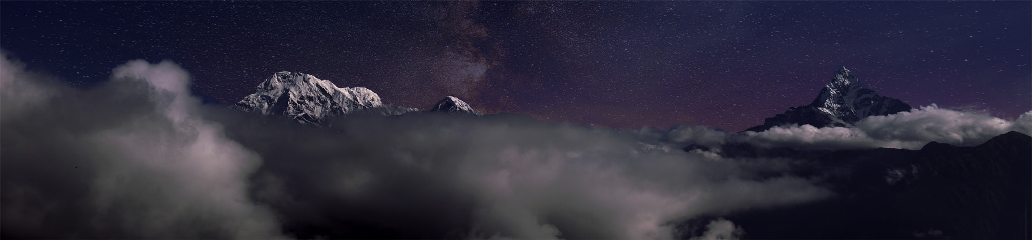 Canon EOS 500D (EOS Rebel T1i / EOS Kiss X3) sample photo. Annapurna as seen from dhampus village photography