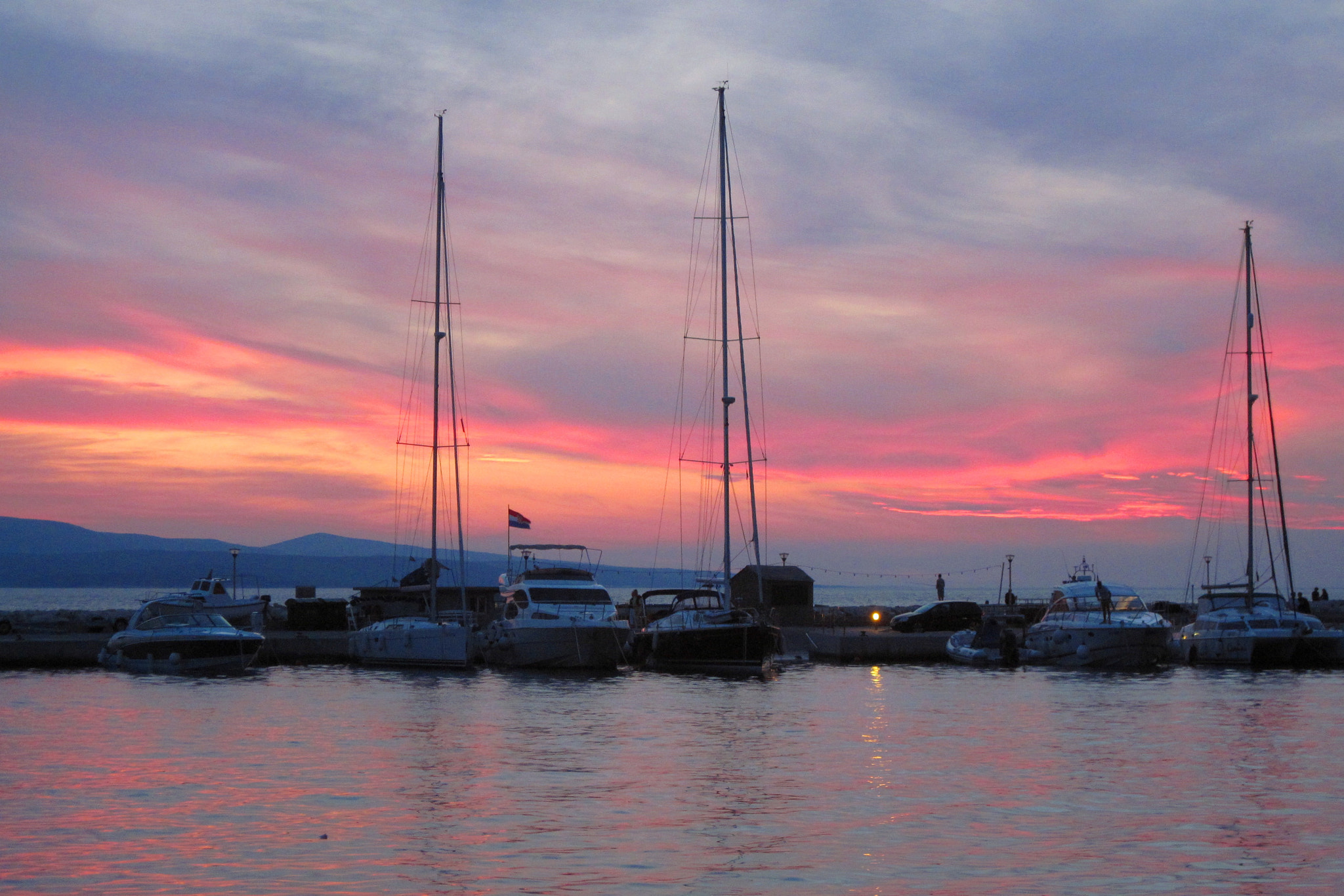 Canon PowerShot A1100 IS sample photo. Boats,sea,sunset. Яхты,море,закат. photography