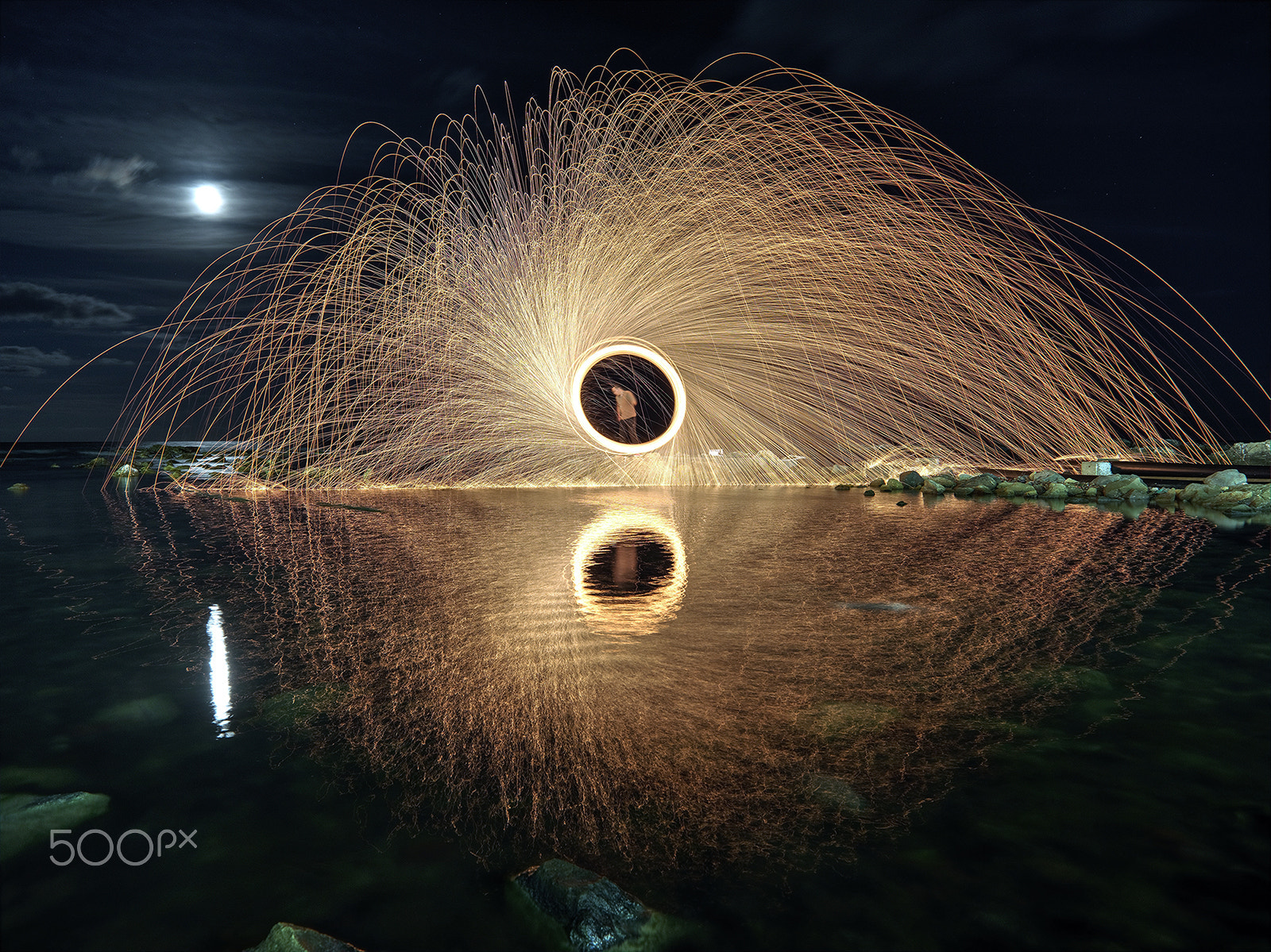 Pentax 645Z + HD Pentax-DA645 28-45mm F4.5ED AW SR sample photo. Steel wool fireworks photography