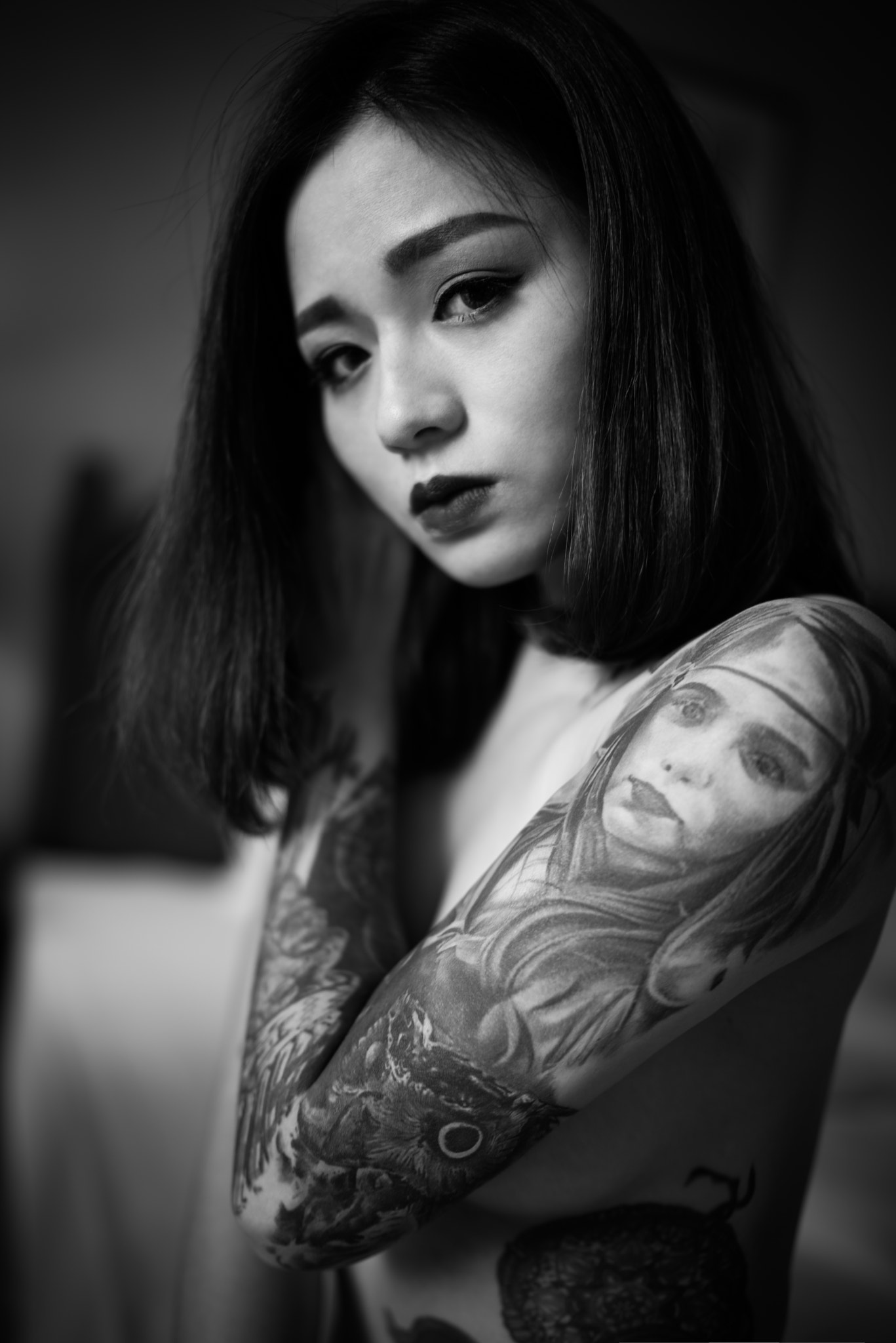 Sony a7R + FE 35mm F0 ZA sample photo. Tattoo photography