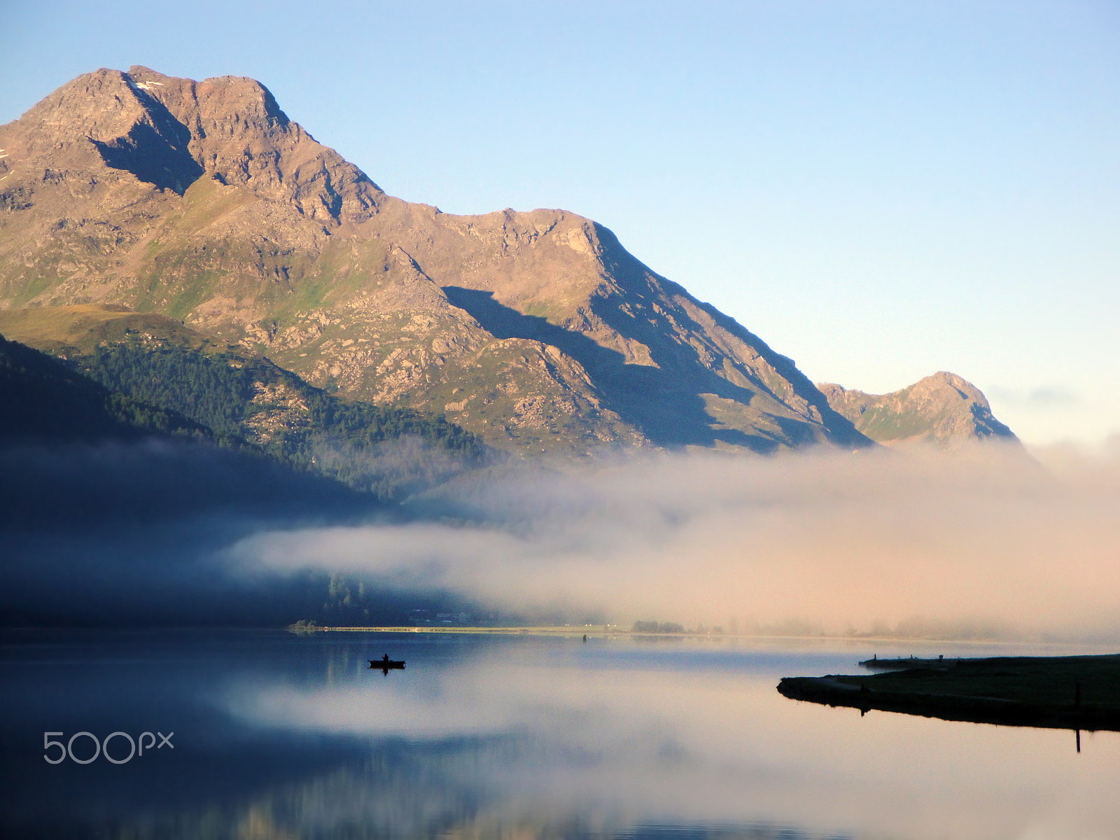 Sony DSC-W270 sample photo. Another perfect early morning - lake silvaplana photography