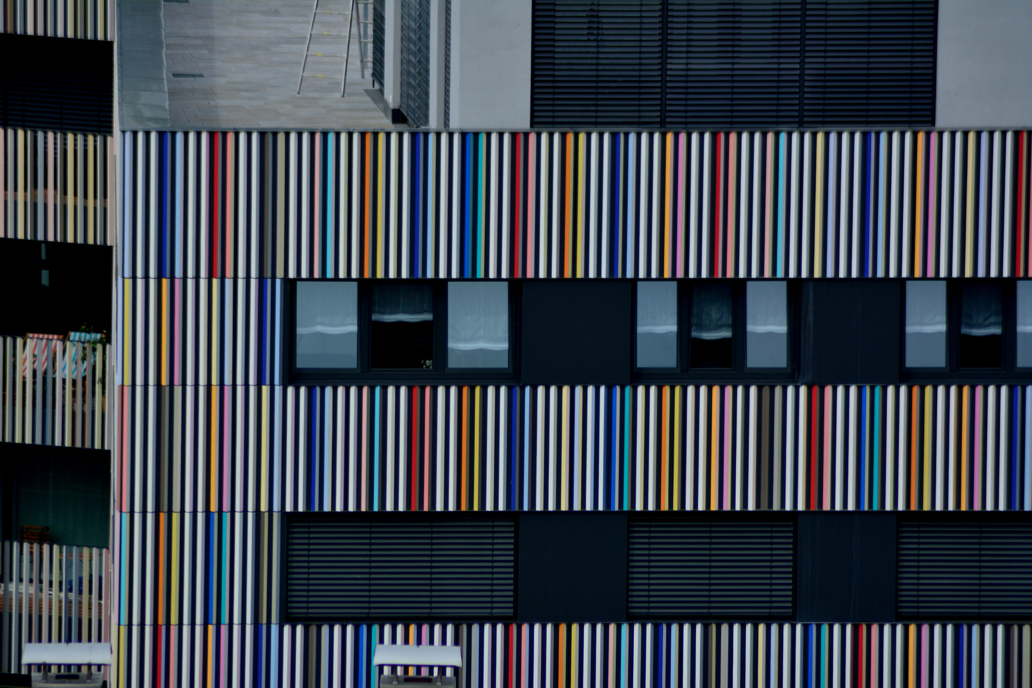 Nikon AF Nikkor 70-300mm F4-5.6G sample photo. Colored building photography