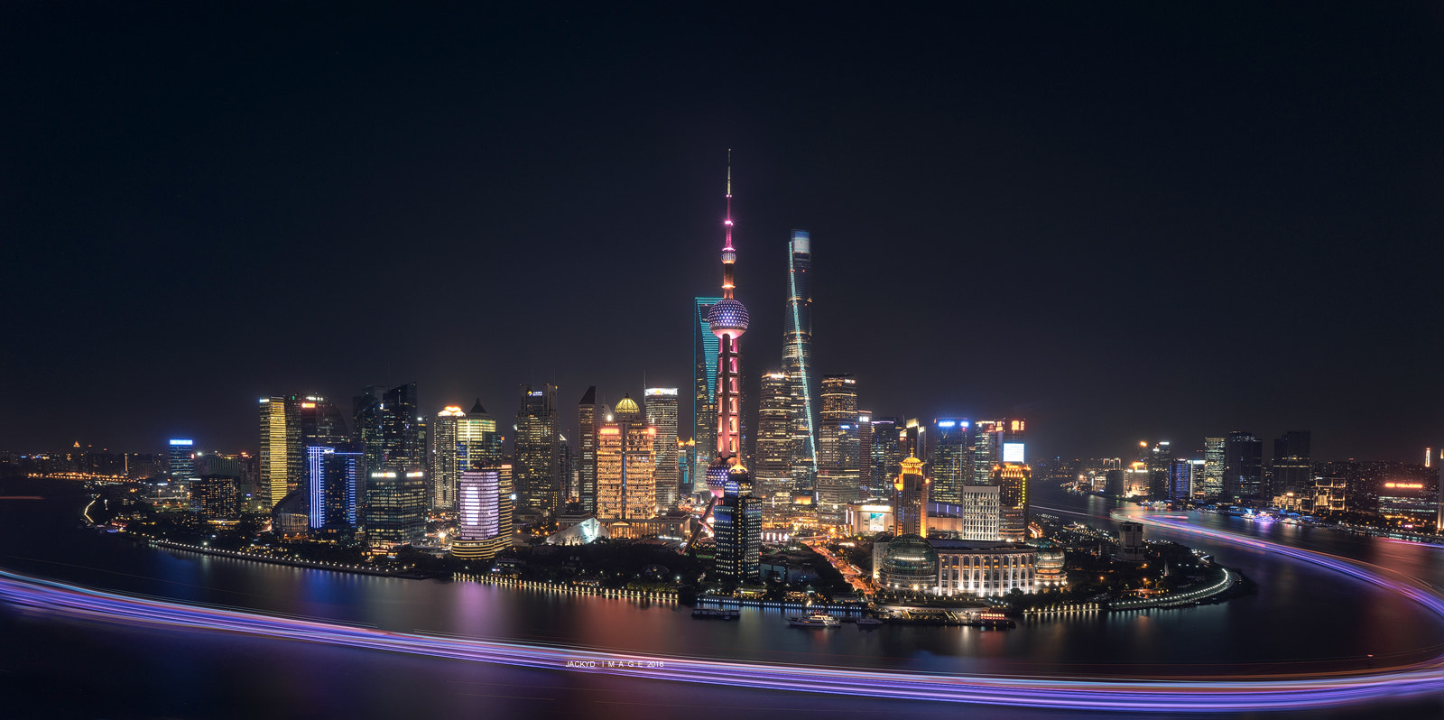 E 18mm F2.8 sample photo. Beautiful night view shanghai lujiazui photography
