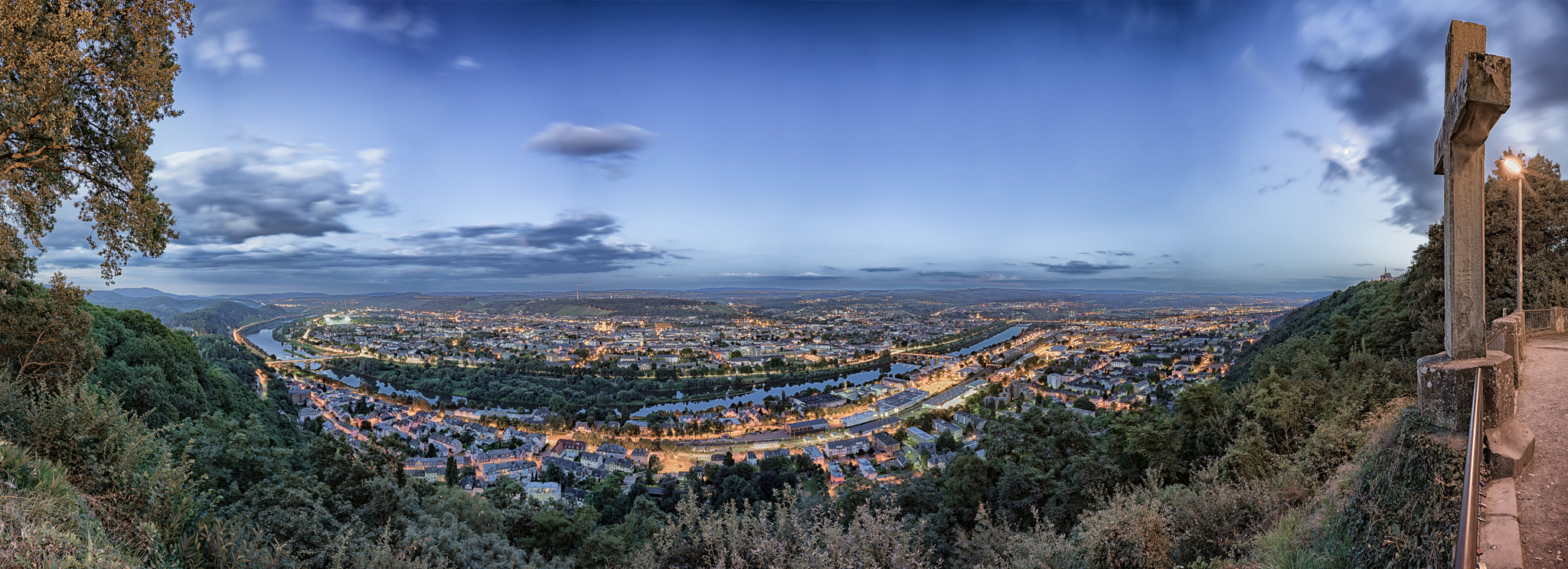 E 21mm F2.8 sample photo. Blue hour over germany's oldest city photography
