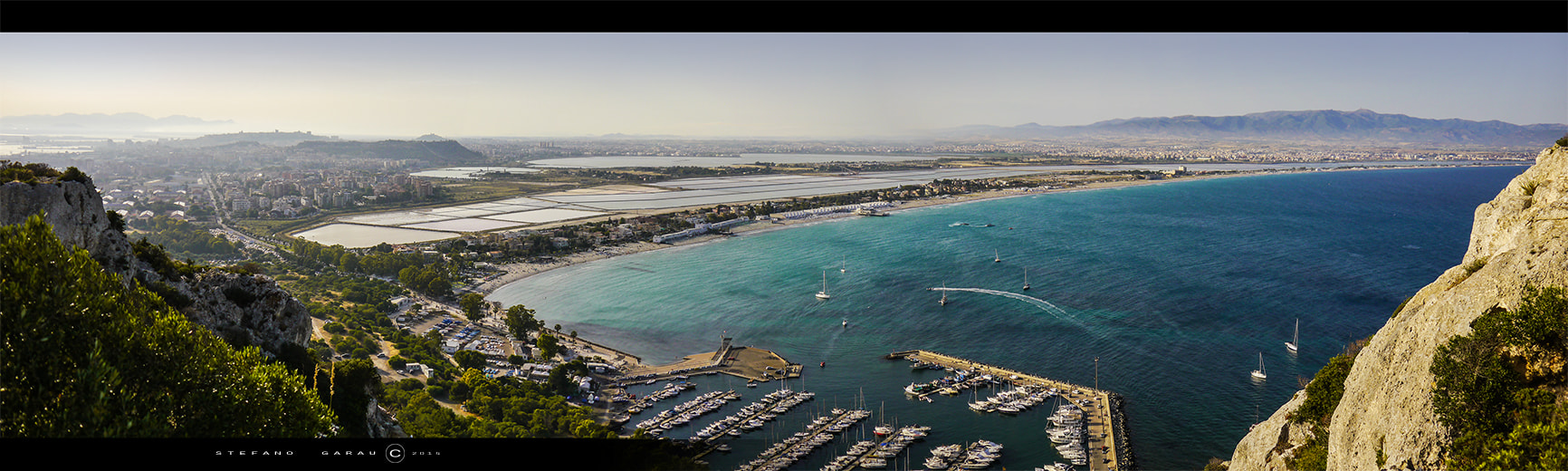 Panasonic Lumix DMC-GH2 + Panasonic Lumix G Vario 14-42mm F3.5-5.6 ASPH OIS sample photo. Cagliari poetto -  vista  da  sella  del  diavolo photography