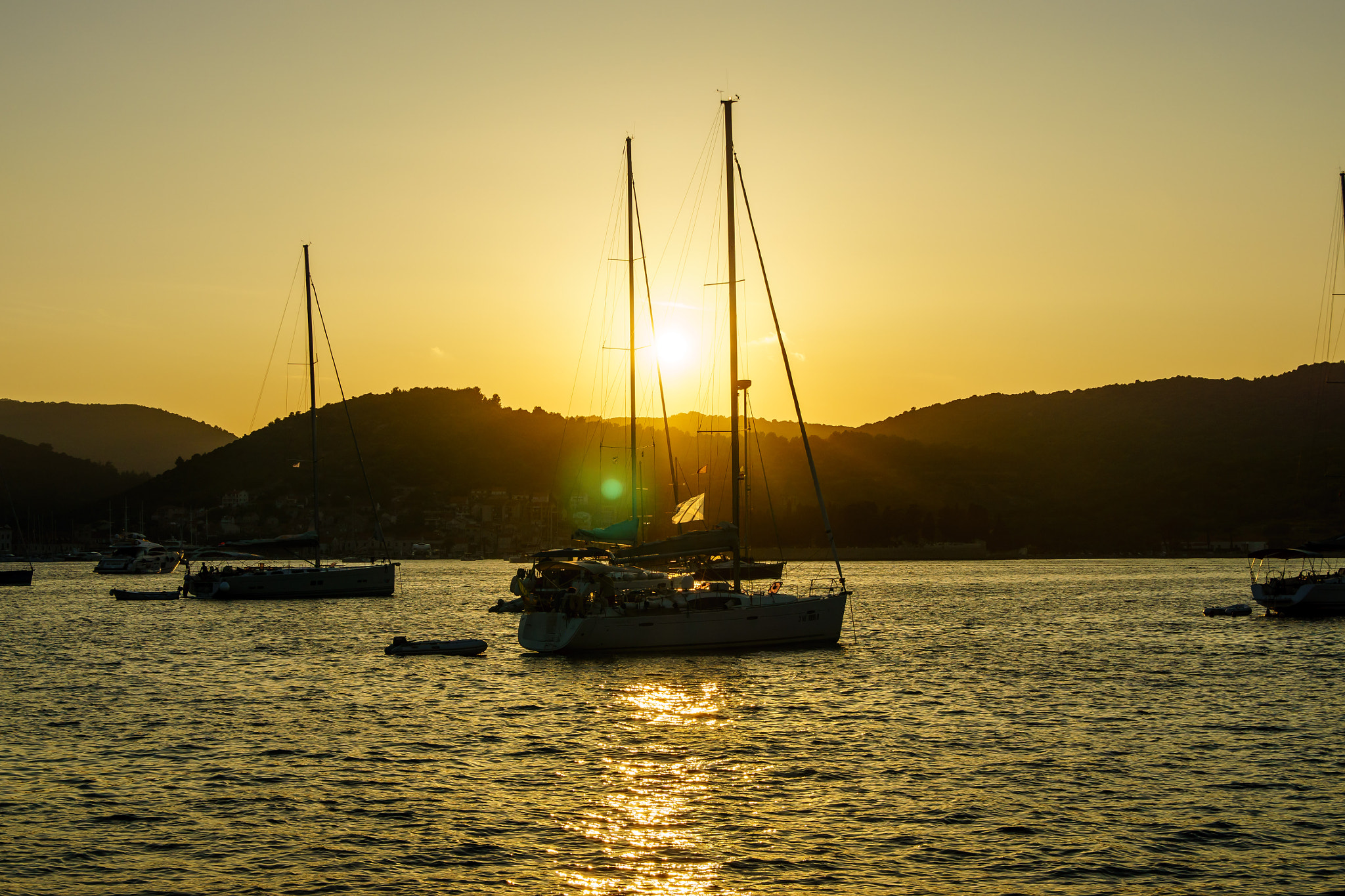Sony ILCA-77M2 sample photo. Evening in a bay in croatia photography