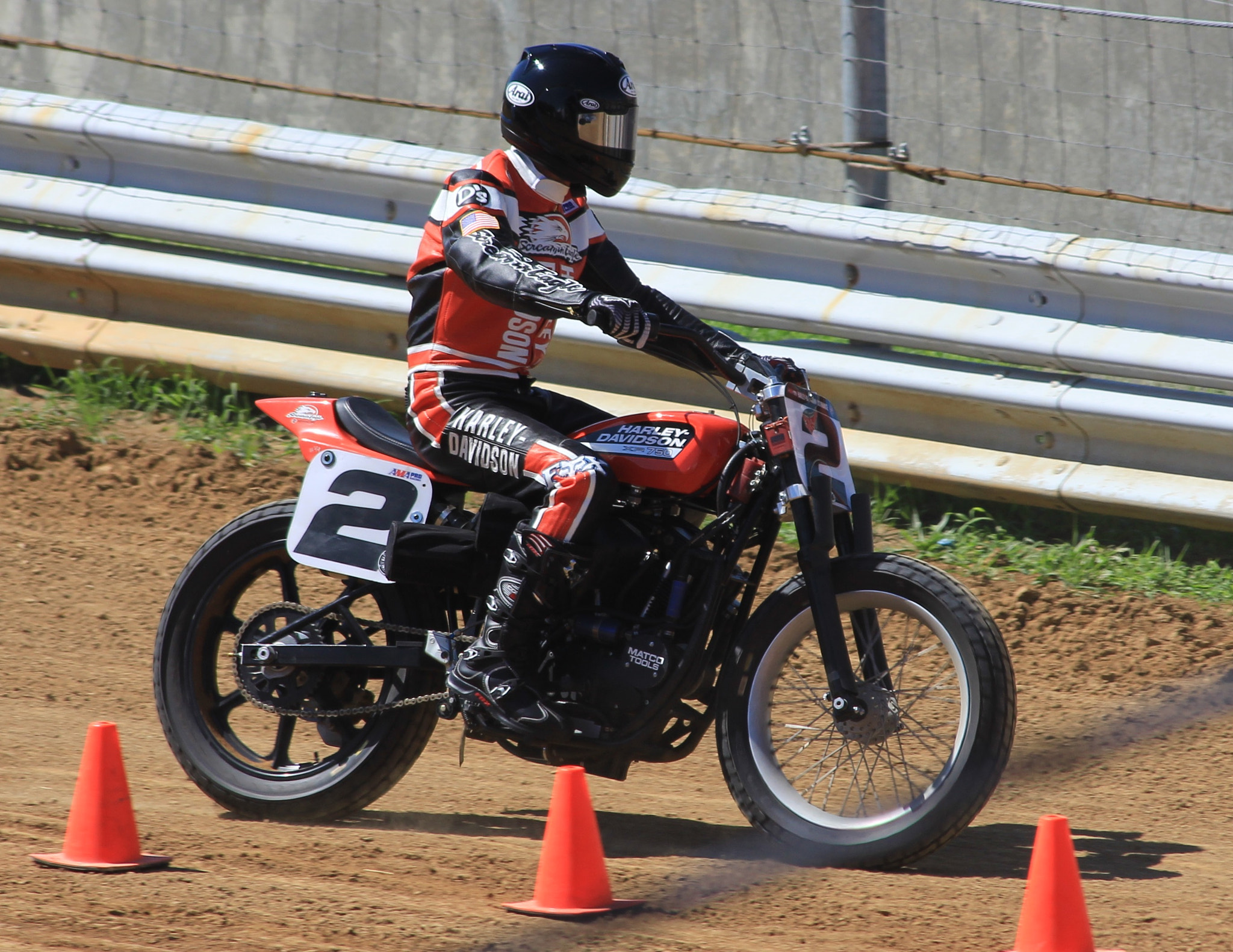 Canon EF 70-300mm F4-5.6 IS USM sample photo. Flat track racer photography