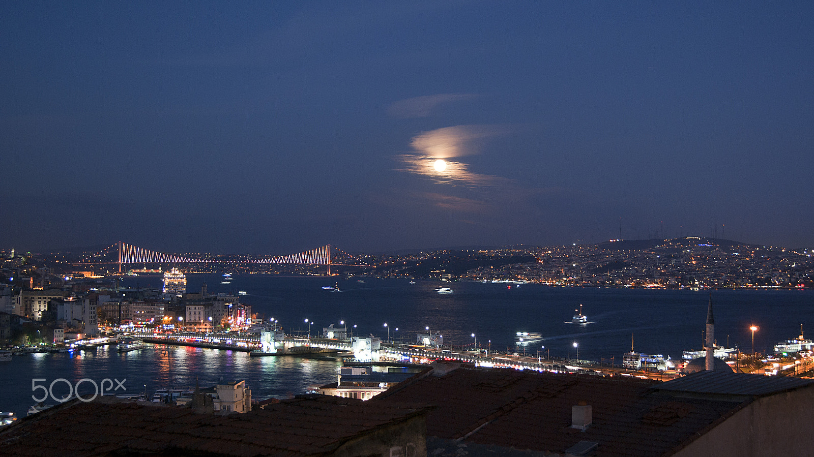 Sony Alpha DSLR-A230 sample photo. Galata and bosphorus brigges in the same frame sun photography