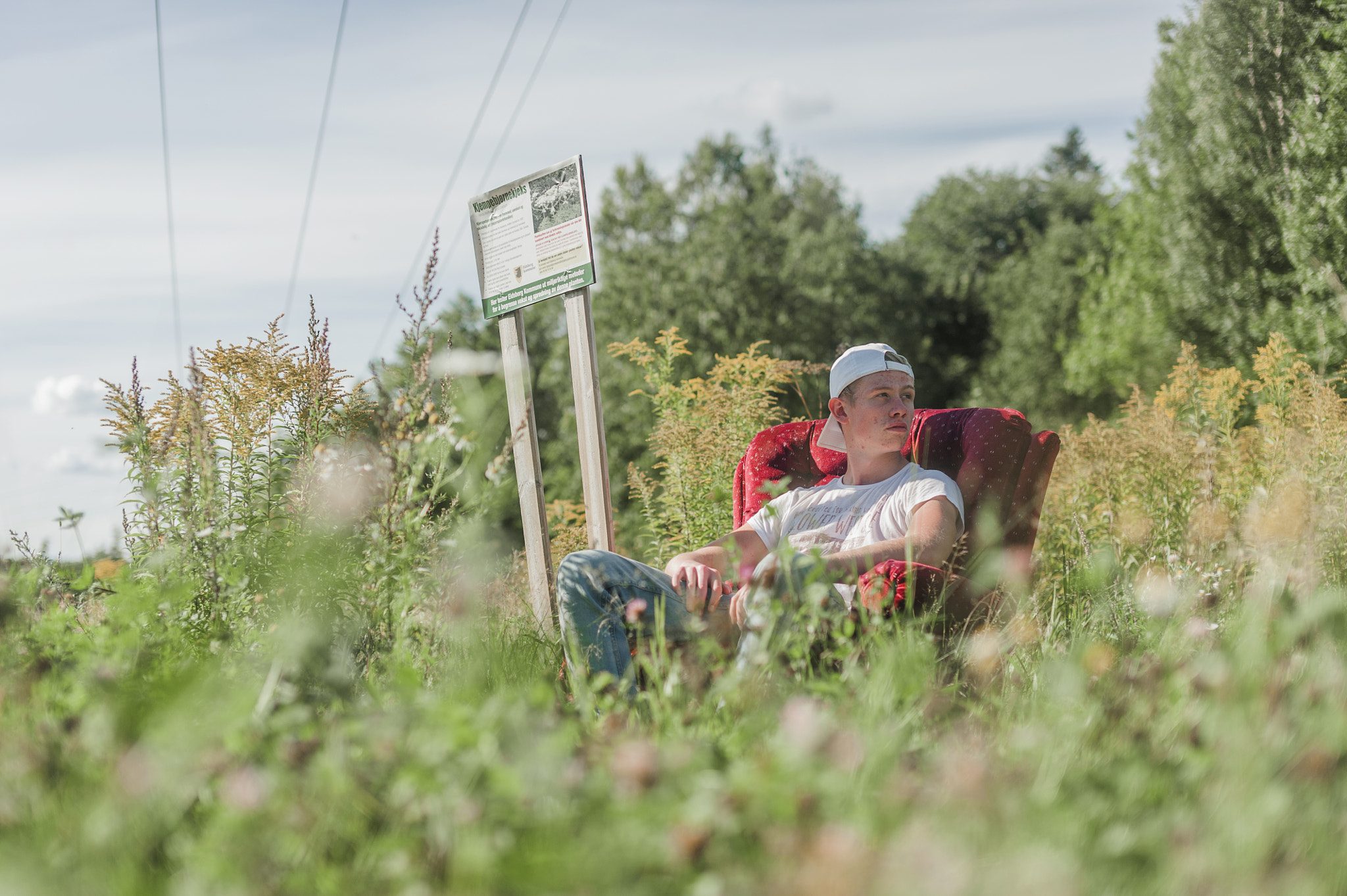 Nikon D3 sample photo. Red chair photography