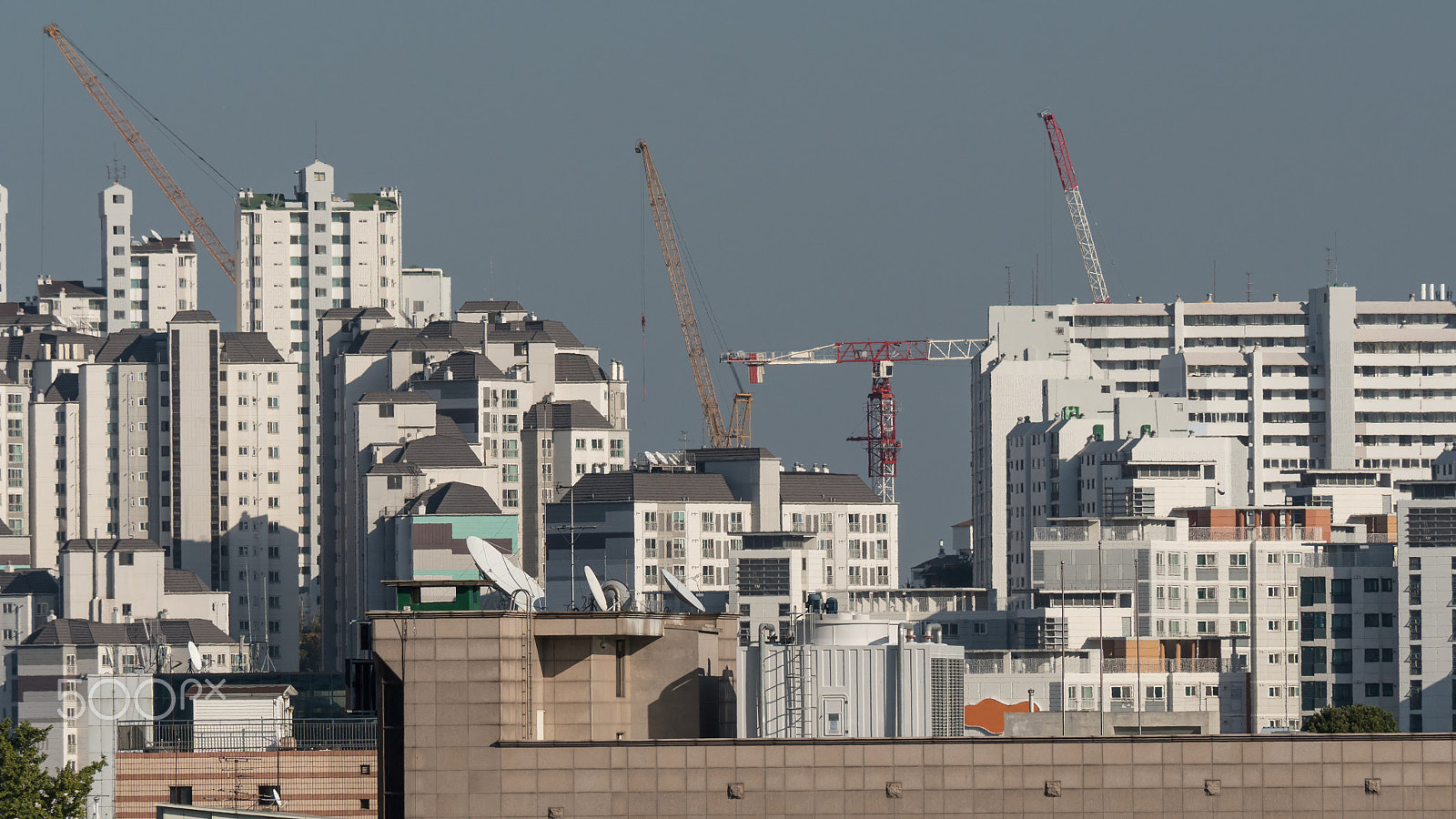 Panasonic Lumix DMC-GH4 sample photo. High-rise apartment blocks in seoul, south korea photography
