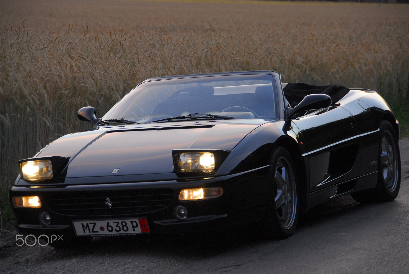Nikon D200 sample photo. Ferrari f355 at sunset photography