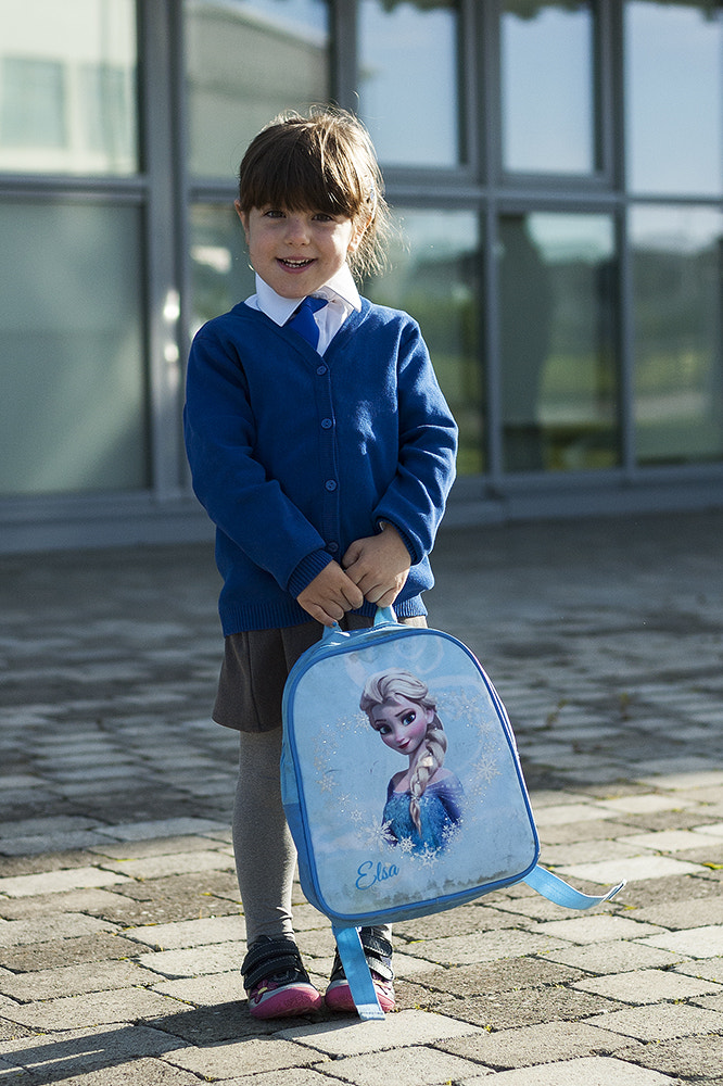Nikon D70 + Nikon AF Nikkor 50mm F1.8D sample photo. Her first day of school photography