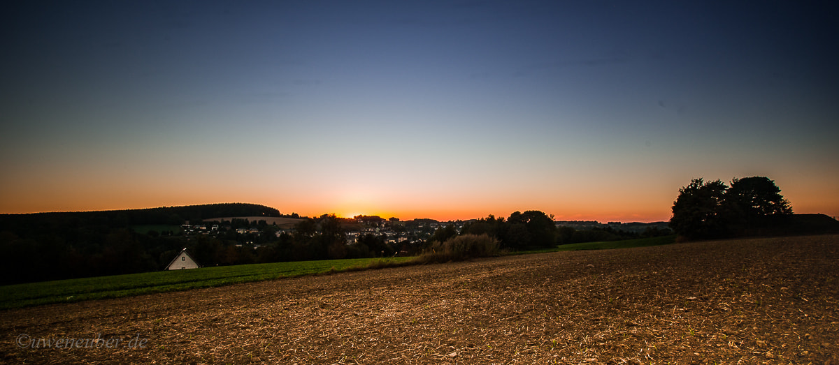 Pentax K10D + Sigma 10-20mm F3.5 EX DC HSM sample photo. Sunset next to my hometown photography