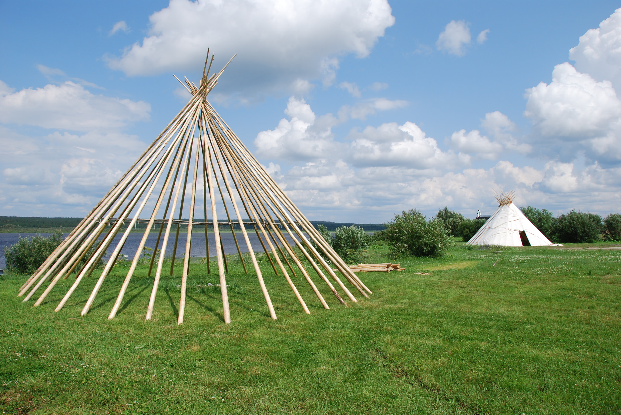 Nikon D40X sample photo. Uncovered teepees photography