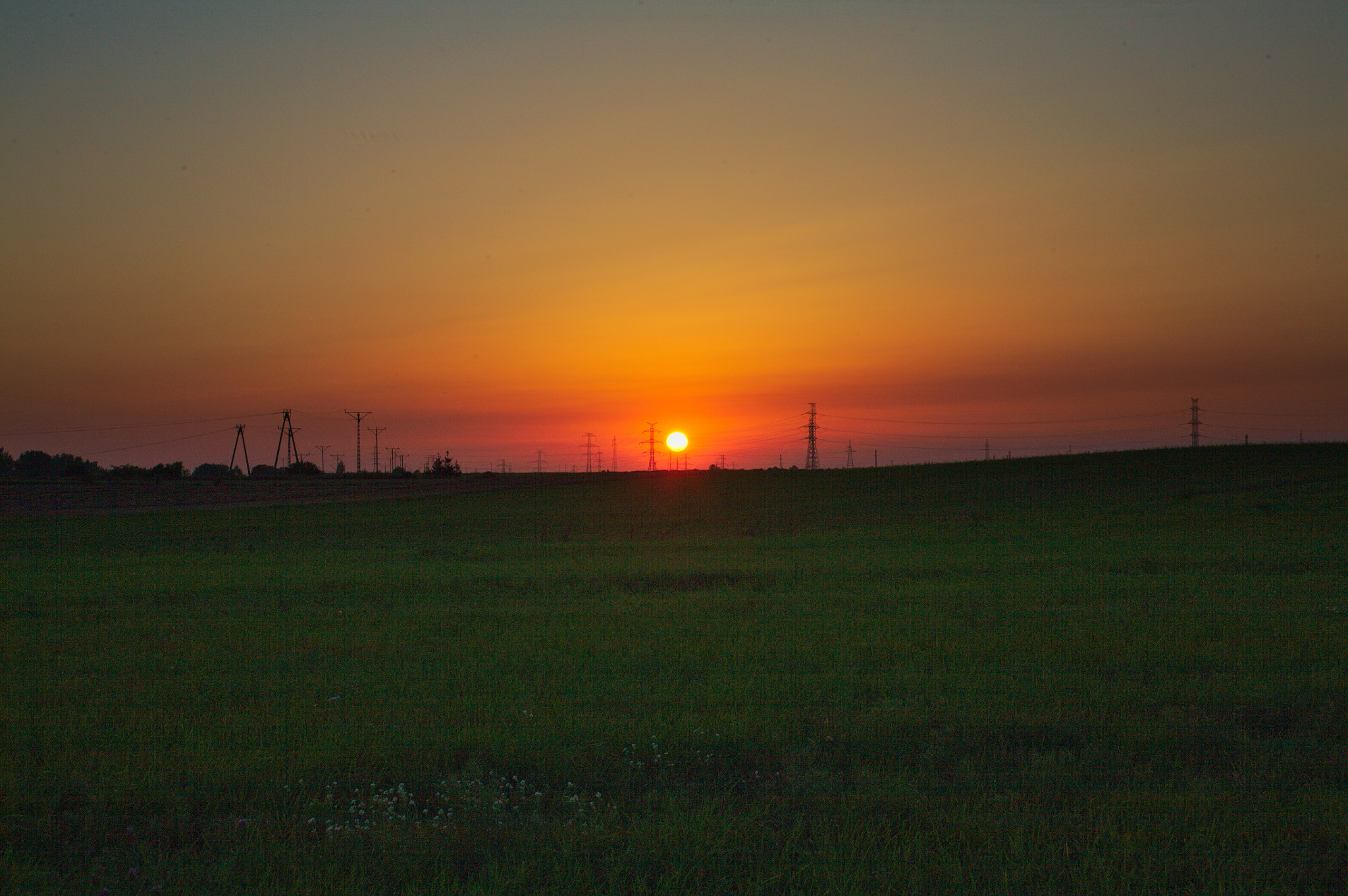 Canon EOS 5D sample photo. Powerlines sunset 2 photography