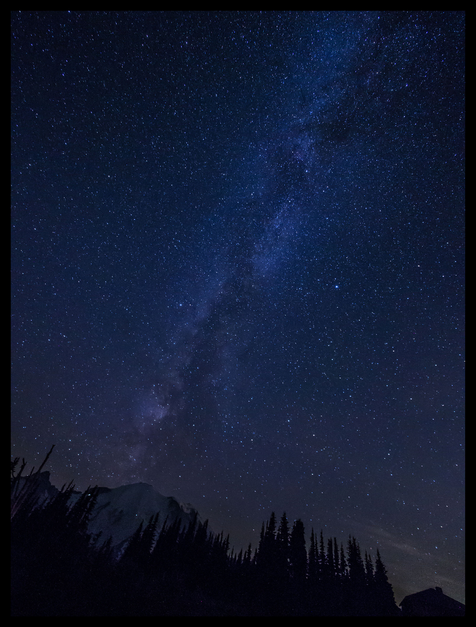 Olympus OM-D E-M5 + Olympus M.Zuiko Digital ED 7-14mm F2.8 PRO sample photo. Milky way above mount rainier photography